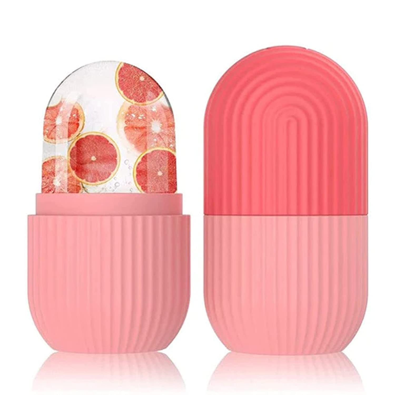 BiiU - Ice Roller for Face, Neck & Body | Reduce Puffy Eyes & Dark Circles | Portable & Reusable Skincare Tool | Unbreakable Design for Glowing Skin | Perfect for Morning Routine, Post-Workout Recovery & Travel (Pink)