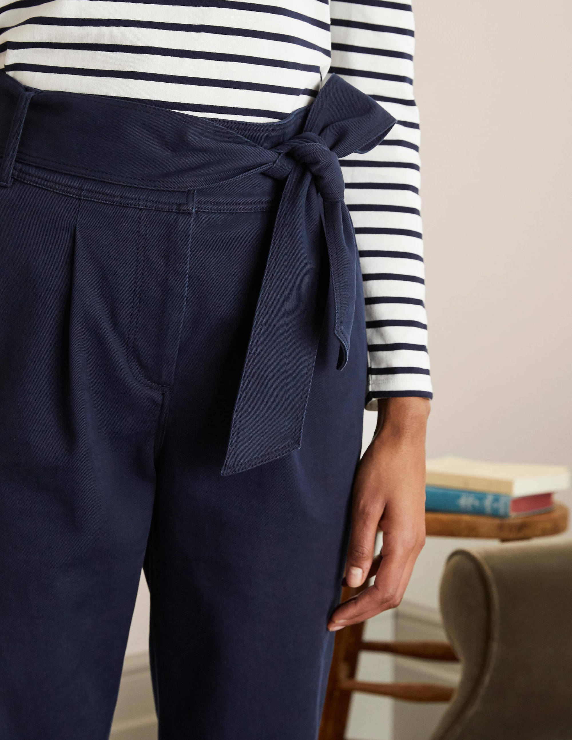 Bude Navy Pants for Men - Comfortable Casual Trousers for Work, Travel & Everyday Wear | Lightweight & Stylish