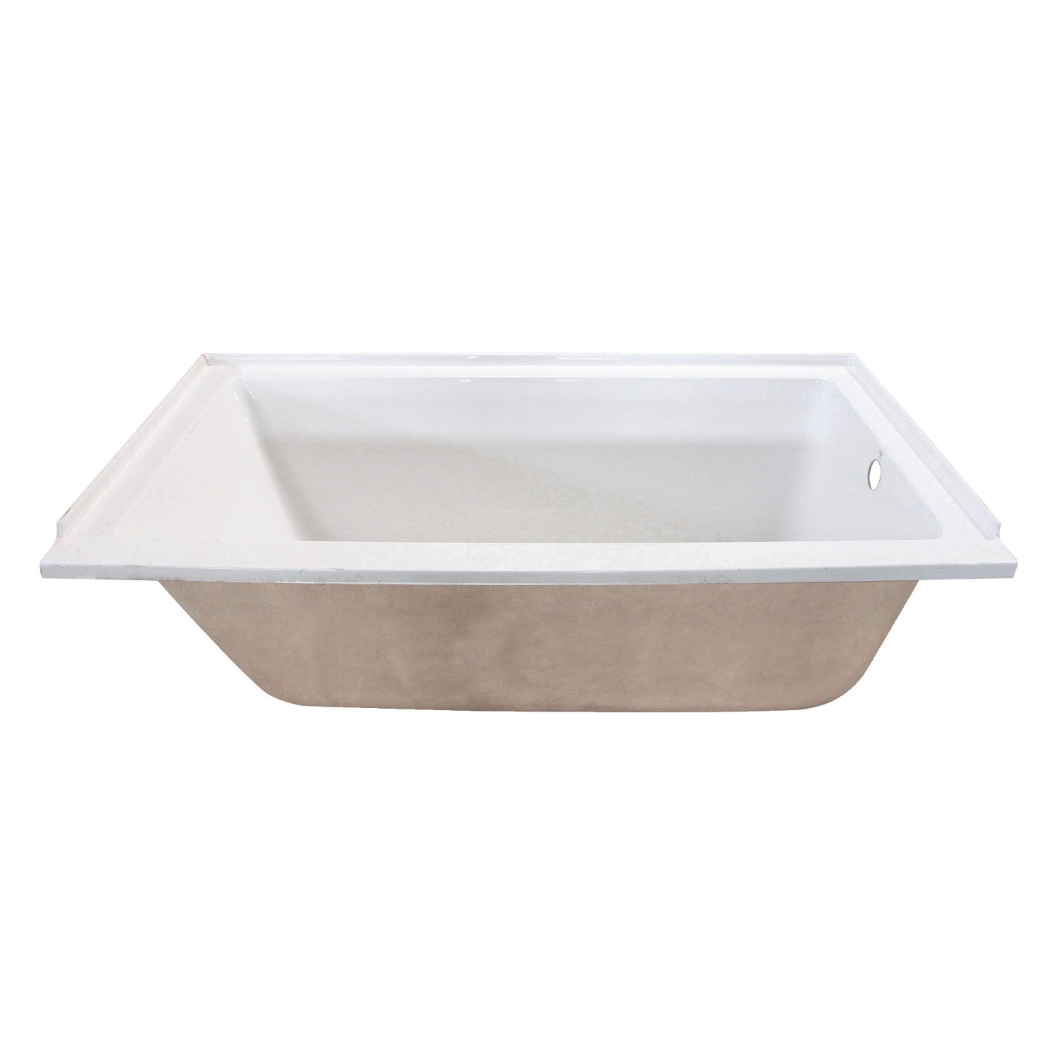 Aqua Eden 60-Inch Acrylic Rectangular Drop-In Bathtub - Right Hand Drain, Glossy White - Perfect for Modern Bathroom Renovations & Spa-Like Relaxation