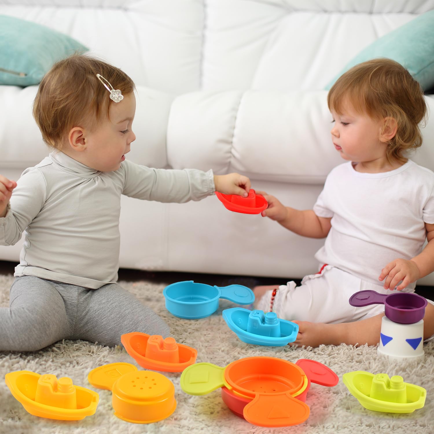 Best Baby Bath Toys for Toddlers 1-3 Years Old - Safe Water Play Toys for Infants 6-12 Months | Fun Bathtub Toys for Kids & Perfect 1st Birthday Gifts | Great for Sensory Play & Early Learning Development