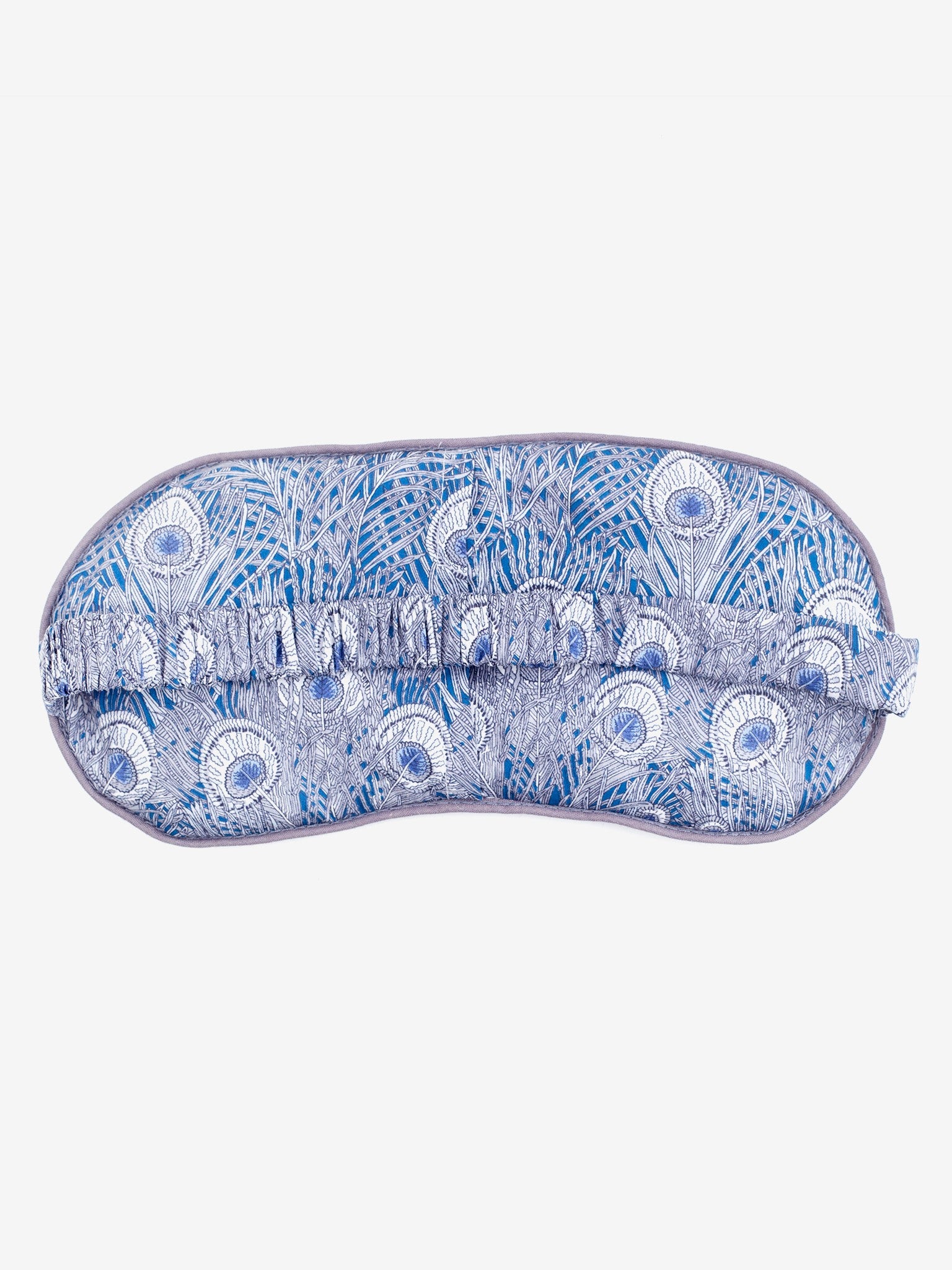 Spritz Wellness Liberty Print Aromatherapy Eye Mask for Sleep & Relaxation - Hera Blue Floral Design - Perfect for Travel, Meditation & Stress Relief
