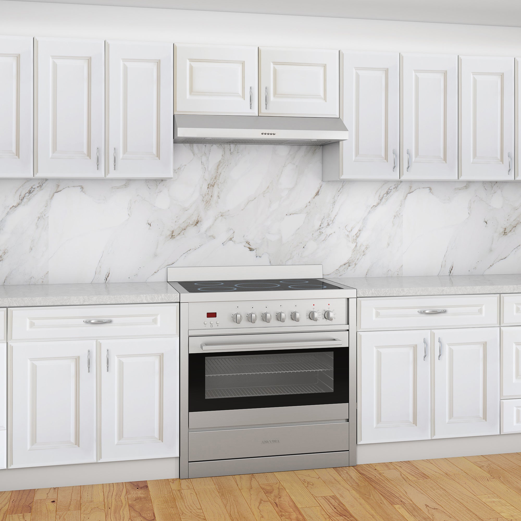 Slim III 36 Inch Stainless Steel Range Hood - Powerful Wall Mount Kitchen Vent Hood with LED Lights - Perfect for Modern Home Cooking & Smoke Removal