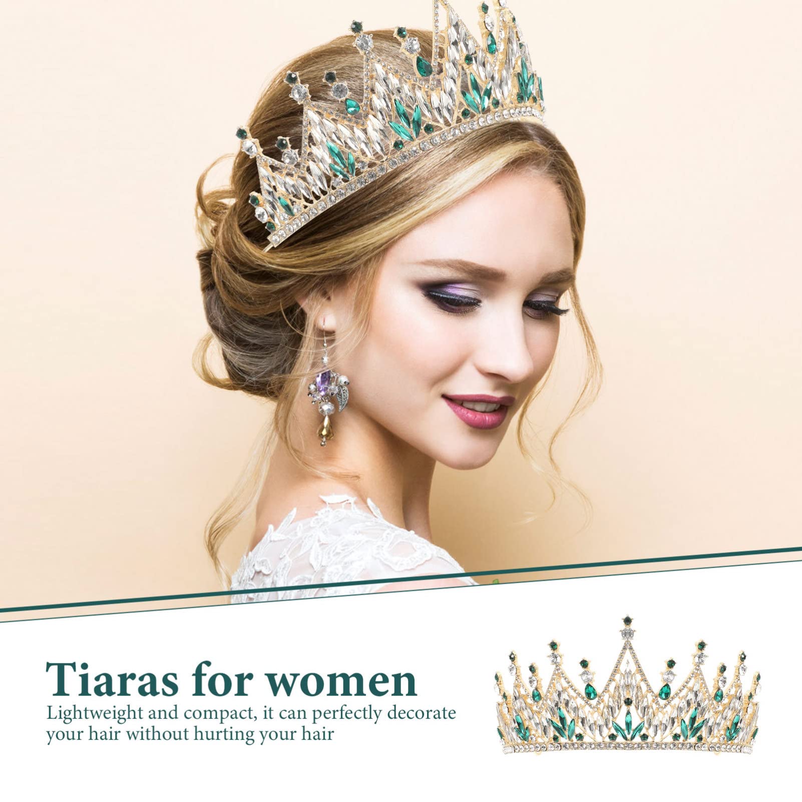FOMIYES Bridal Crown - Elegant Wedding Hair Accessories for Bride, Women's Tiara, Birthday & Cosplay Crown, Alloy Headband for Miss & Wedding Dress | Perfect for Bridal Showers, Bachelorette Parties & Special Occasions