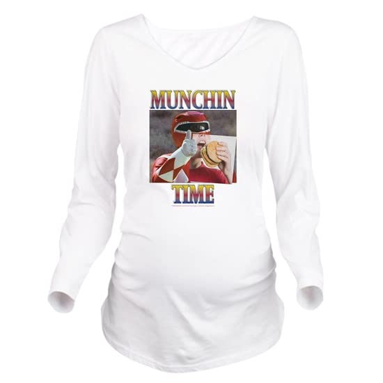Power Ranger Women's Long Sleeve Maternity T-Shirt - Comfortable Pregnancy Tee for Superhero Moms - Perfect for Casual Wear, Maternity Photos & Comic Con Events