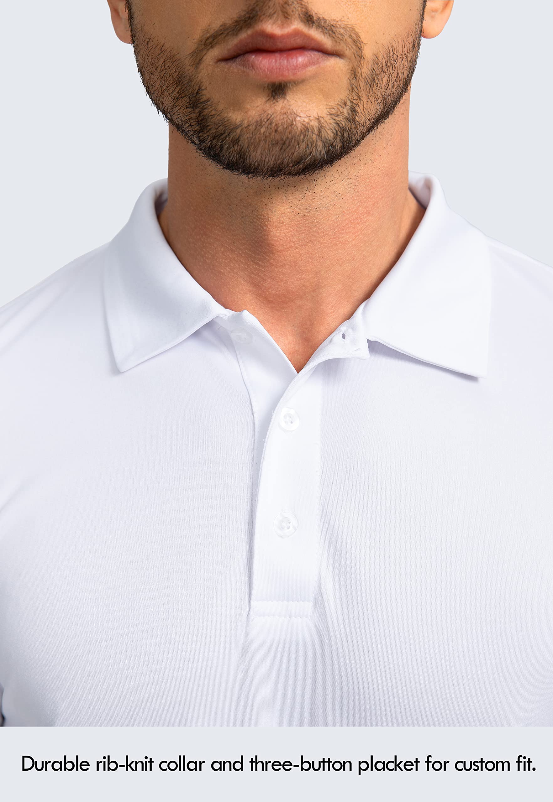 Men's Long Sleeve Polo Shirt - UPF 50+ Sun Protection, Lightweight & Breathable Golf Shirt for Work, Fishing, Outdoor Activities | Perfect for Golfing, Hiking & Summer Wear