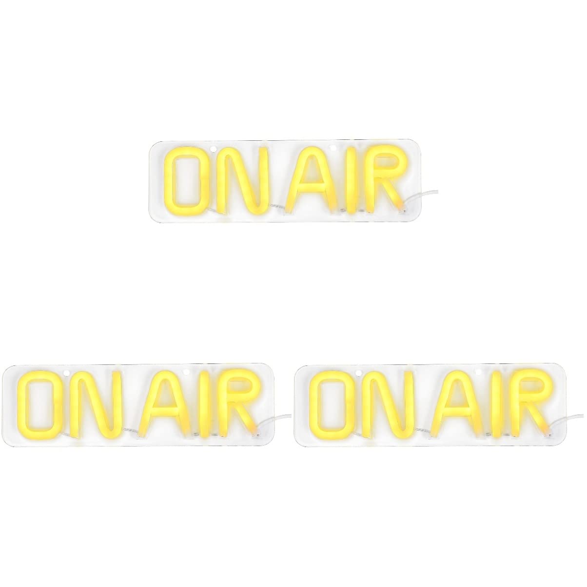 Uonlytech 3-Piece Neon Sign Set - LED Neon Light Lamp with ON AIR Sign for Home Bar, Game Room & Office Decor | Dimmable Wall Art Lighting for Parties & Events