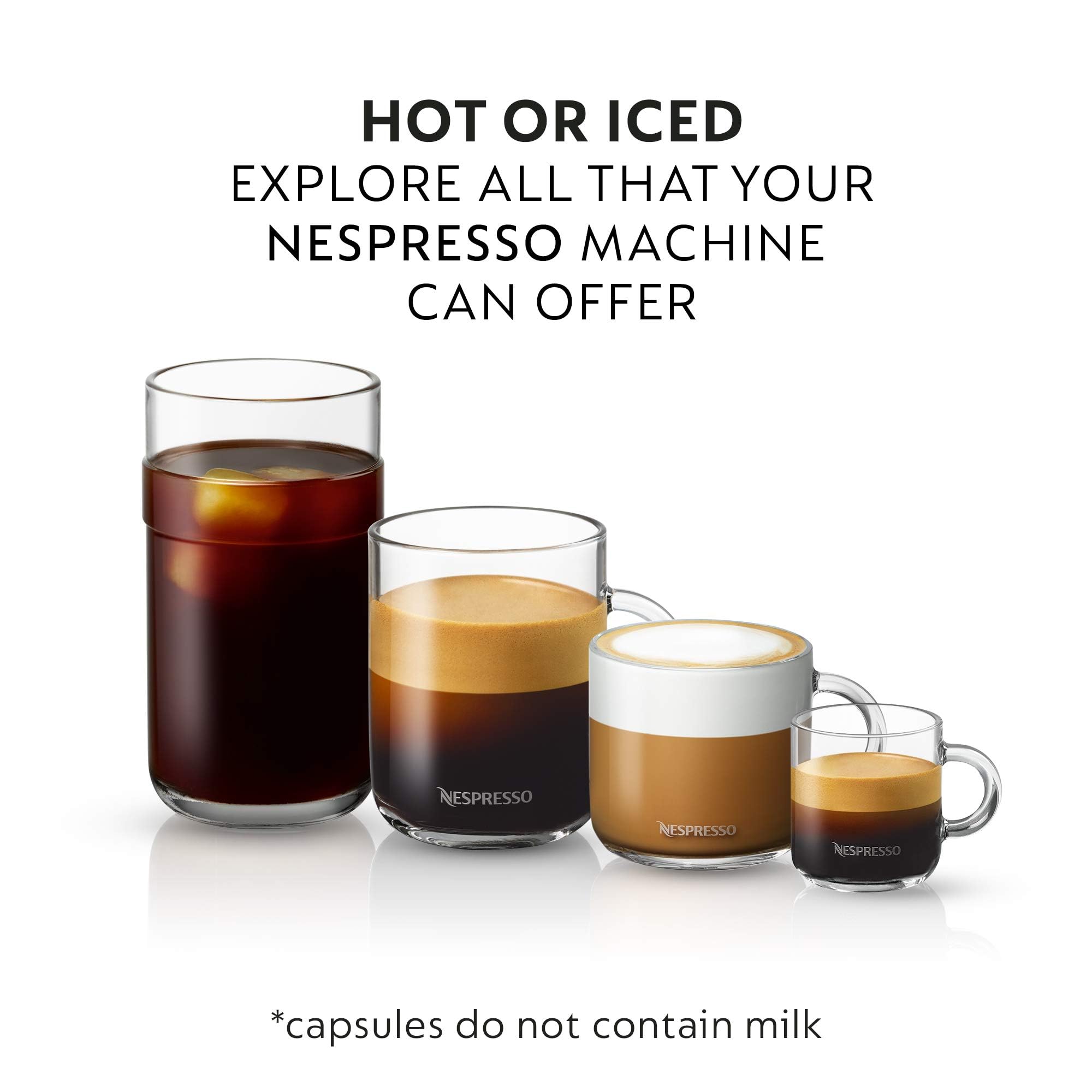 Nespresso VertuoLine Espresso Capsules Variety Pack - 50 Pods (5 Packs of 10) for Rich Coffee & Espresso Drinks | Perfect for Home & Office Use