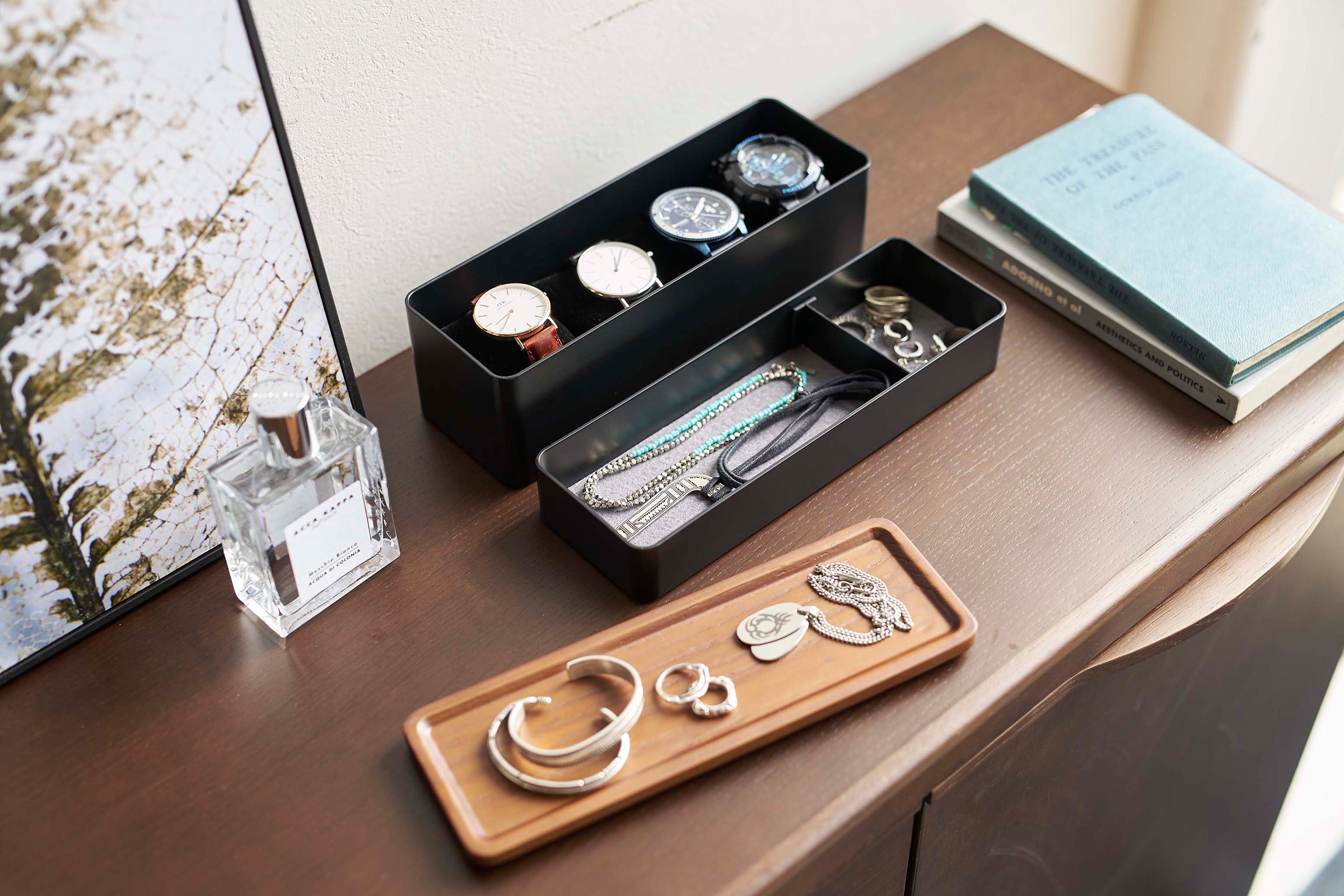 Stackable Watch Case with 2 Stylish Designs - Perfect for Jewelry Storage & Travel Accessories Organization