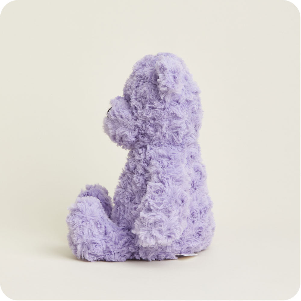 Purple Curly Bear Warmies - Soft & Cozy Microwaveable Plush Toy for Kids & Adults | Perfect for Relaxation, Stress Relief & Sleep Aid | Great Gift for Christmas & Birthdays