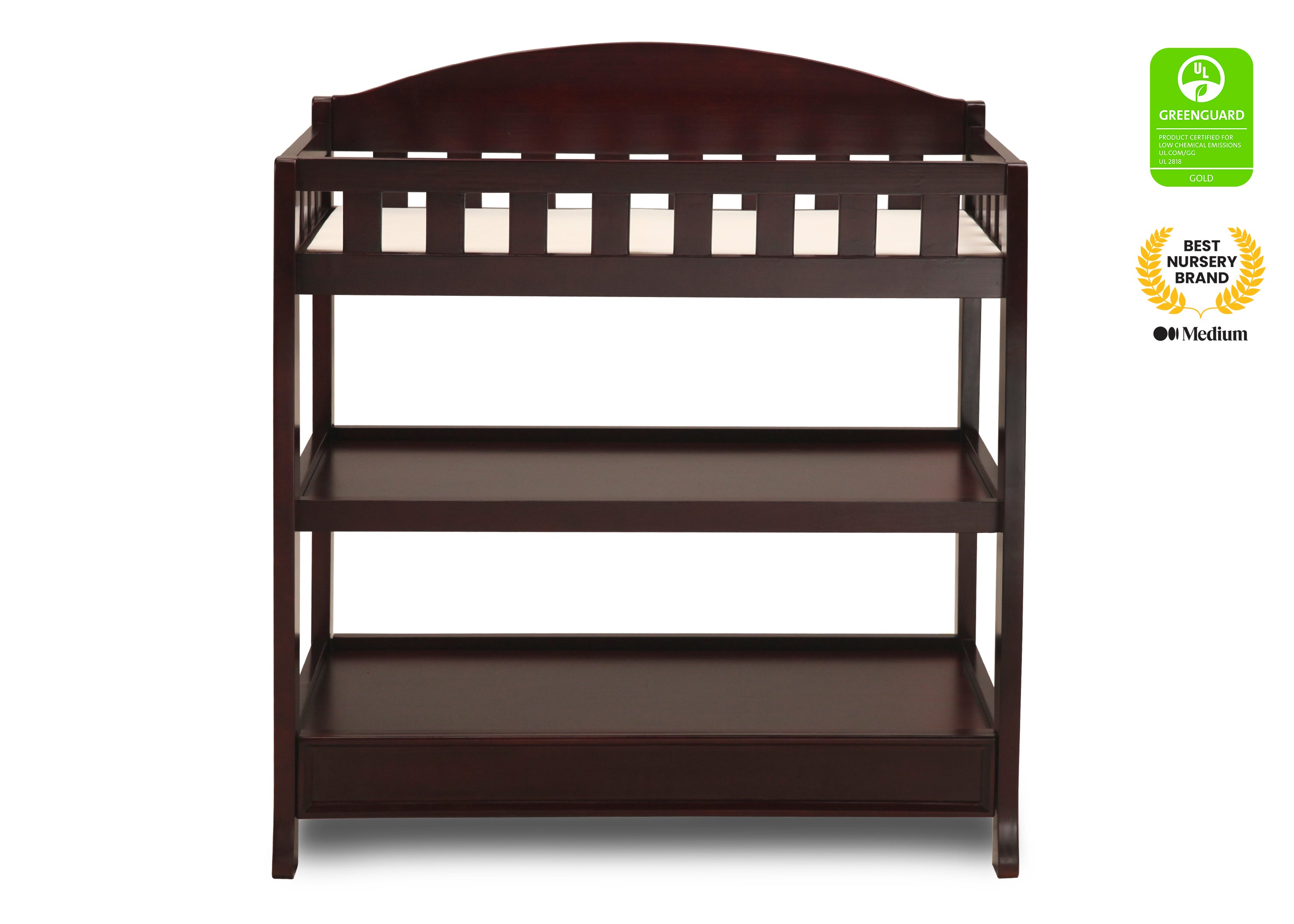 Wilmington Baby Changing Table with Soft Pad - Perfect for Nursery, Bedroom & Diaper Changing Station - Safe & Sturdy for Newborns & Toddlers