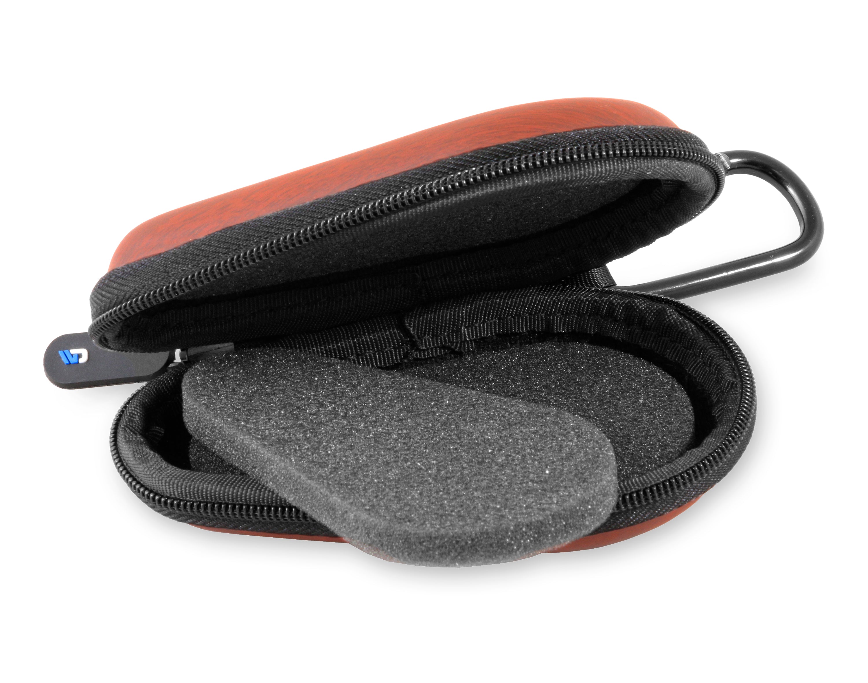 CASEMATIX Premium Watch Travel Case - Hard Shell Exterior & Cushion Foam Interior for Protection - Fits Watches Up to 56mm with Reinforced Zippers & Metal Carabiner - Perfect for Business Travel, Vacation & Watch Collection Storage