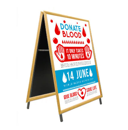 27x41 A-Frame Wooden Snap Sign Holder with 1 1/4