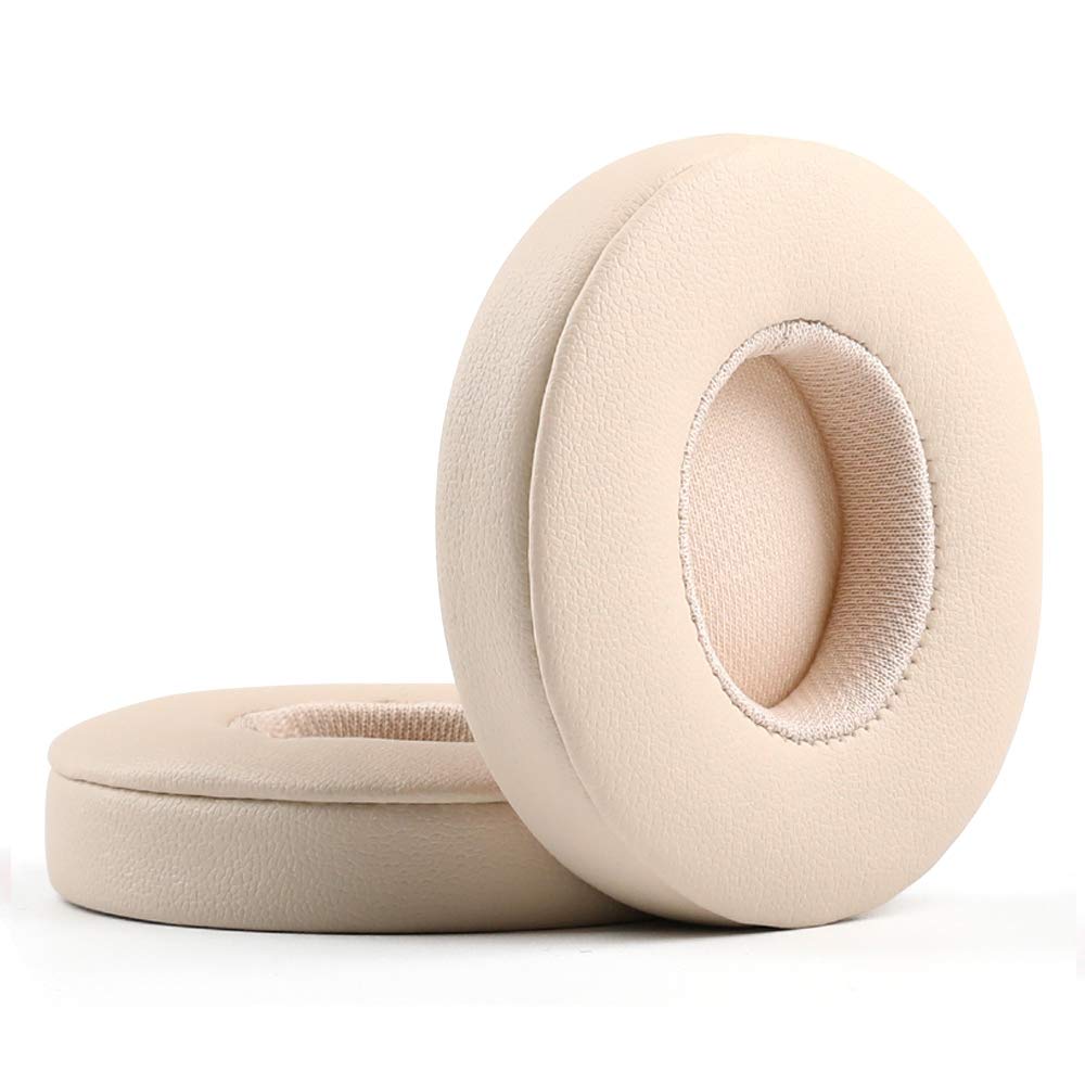Beats Solo3 Replacement Ear Cushions - Compatible with Solo 2.0 & 3.0 Wireless On-Ear Headphones - Premium Satin Gold Earpads for Comfort & Noise Isolation - Perfect for Music, Gaming & Travel