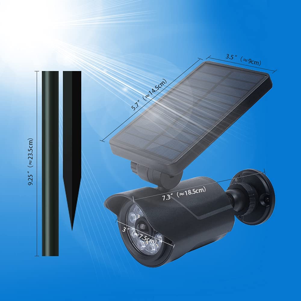 8 LED Solar Motion Sensor Lights - 500 Lumen Waterproof Security Flood Lights for Garage, Yard, Driveway & Pathway - Outdoor Lighting for Home Safety & Energy Savings