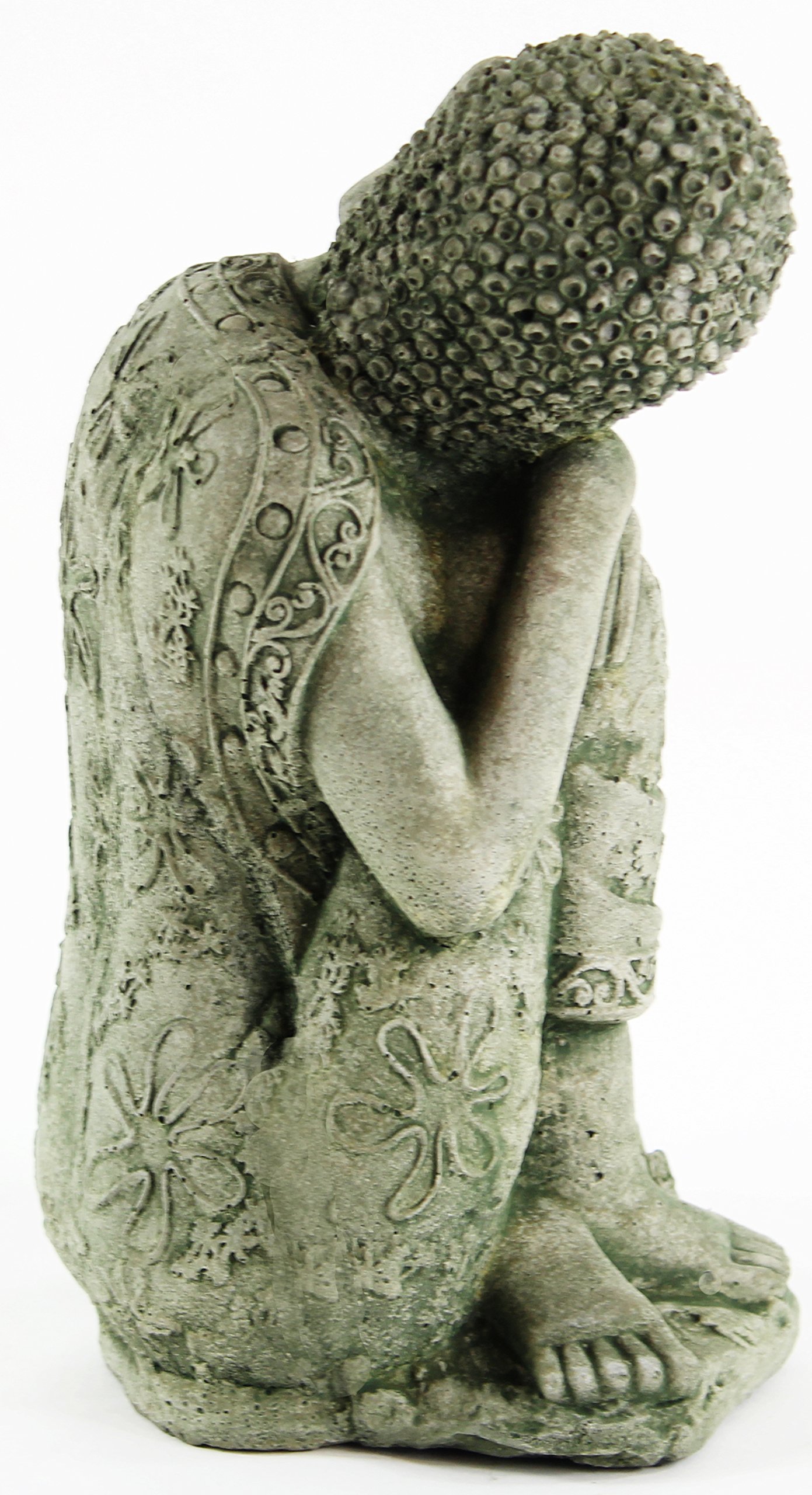 Thai Buddha Meditating Statue - Outdoor Concrete Asian Garden Statue for Zen Decor, Meditation Spaces & Peaceful Landscaping