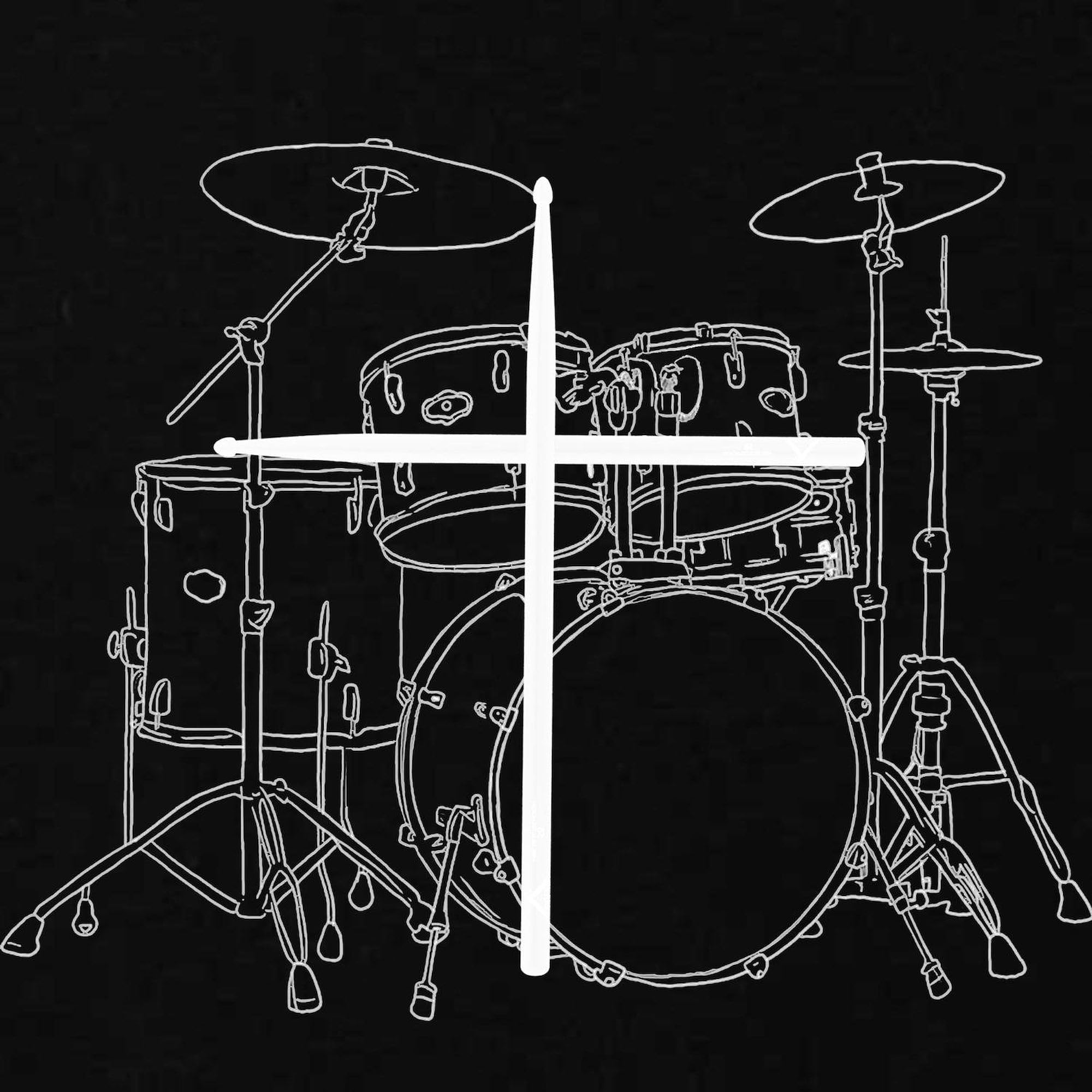 Christian Drummer Zip Hoodie for Men - Dark Zip-Up Hooded Sweatshirt | Worship Team Apparel, Church Band Outfit, Christian Musician Gift