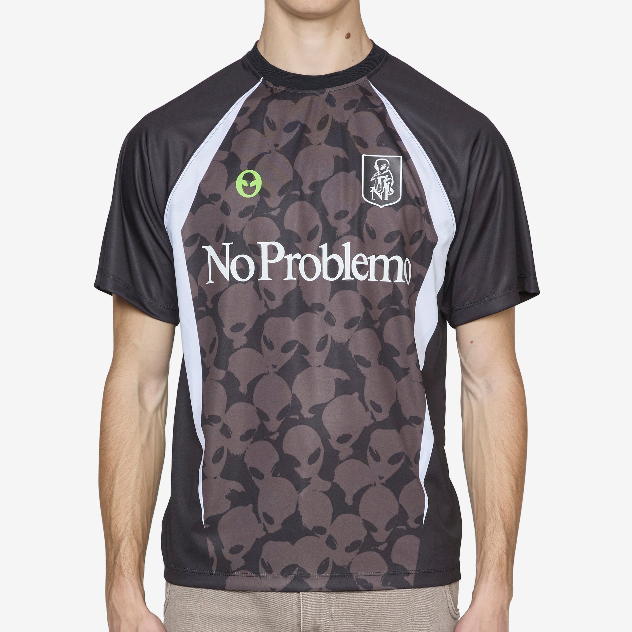 Area 51 Alien Football Jersey Black - Men's UFO Themed Soccer Shirt for Fans & Cosplay - Perfect for Game Day, Halloween & Sci-Fi Events