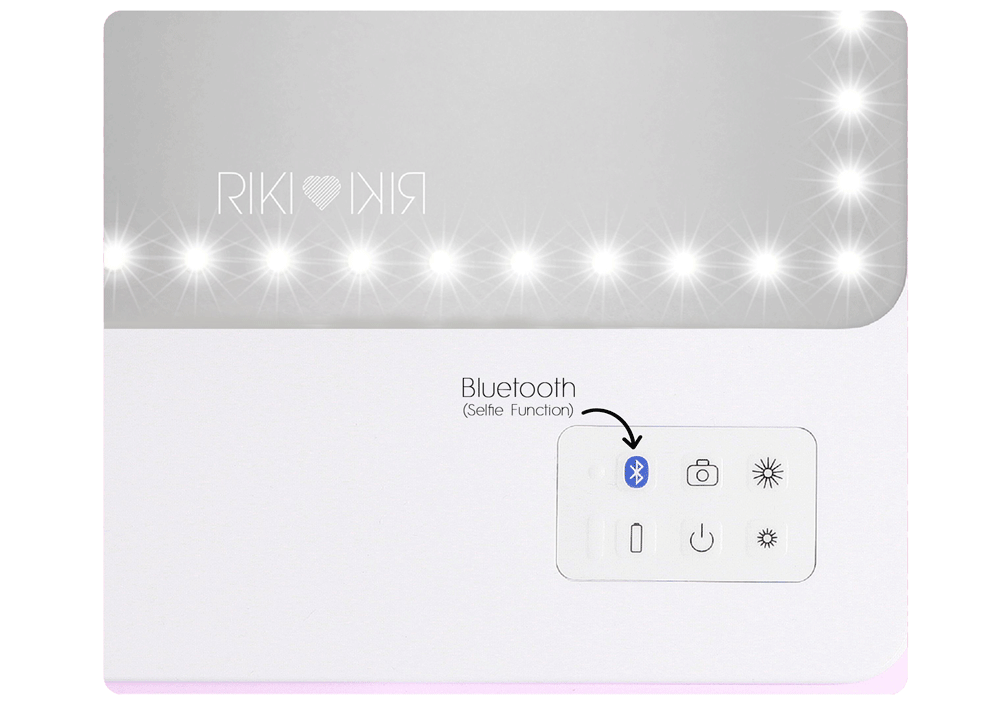 GLAMCOR Riki Skinny LED Vanity Mirror - 10X Magnification, Hollywood Lighting for Makeup, Skincare & Grooming - Perfect for Home, Salon & Travel