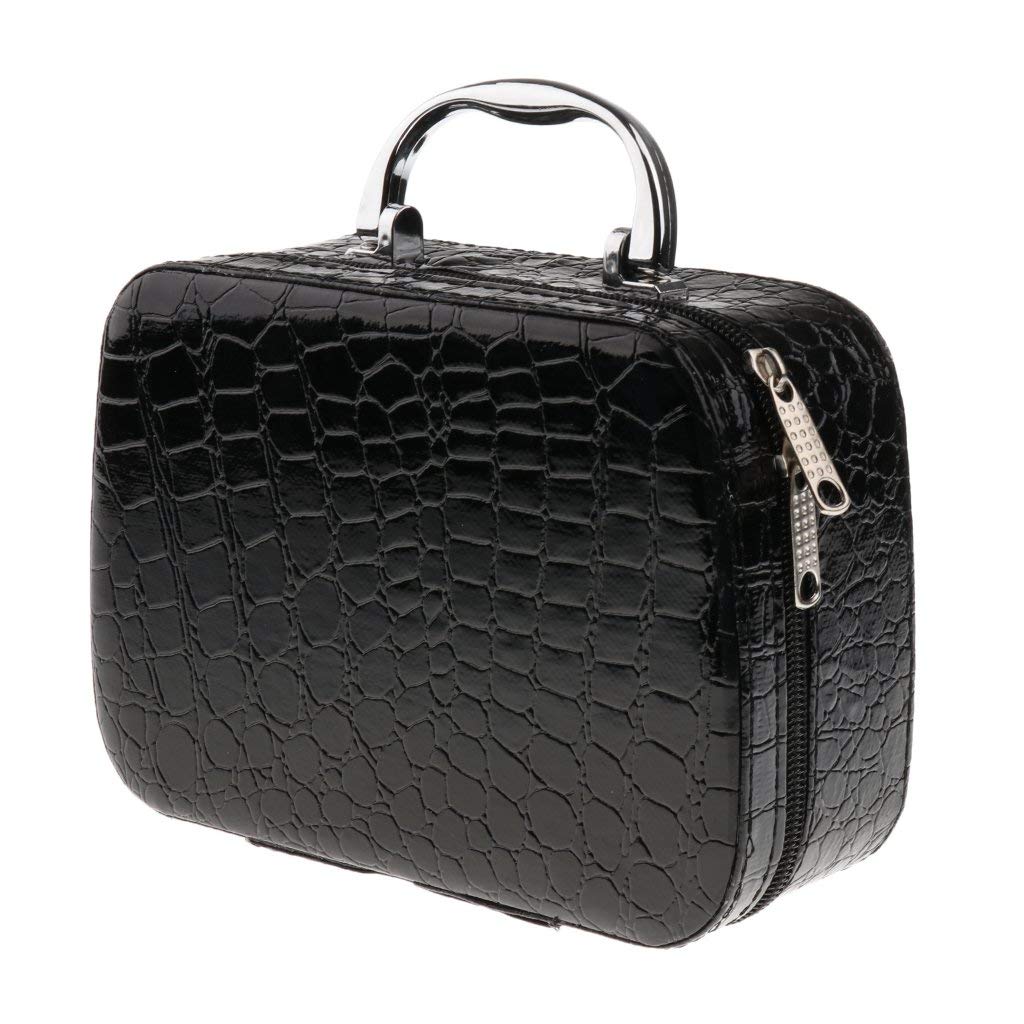 Vanity Case - Crocodile Pattern PU Leather Makeup Organizer & Cosmetic Storage Box for Women | Travel-Friendly Beauty Case for Home, Salon, and On-The-Go Use