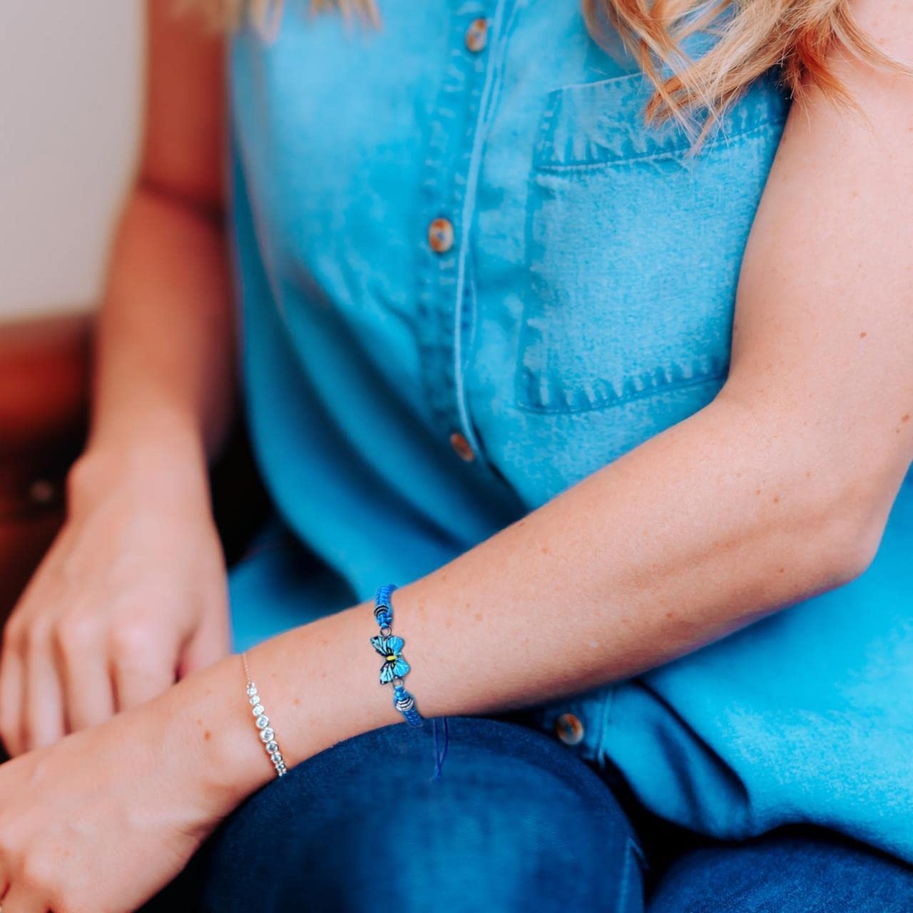 Always Believe in Yourself Adjustable Butterfly Charm Bracelet - Cute String Bracelet for Women, Trendy Butterfly Jewelry Gift for Birthday, Friendship Day & Everyday Wear