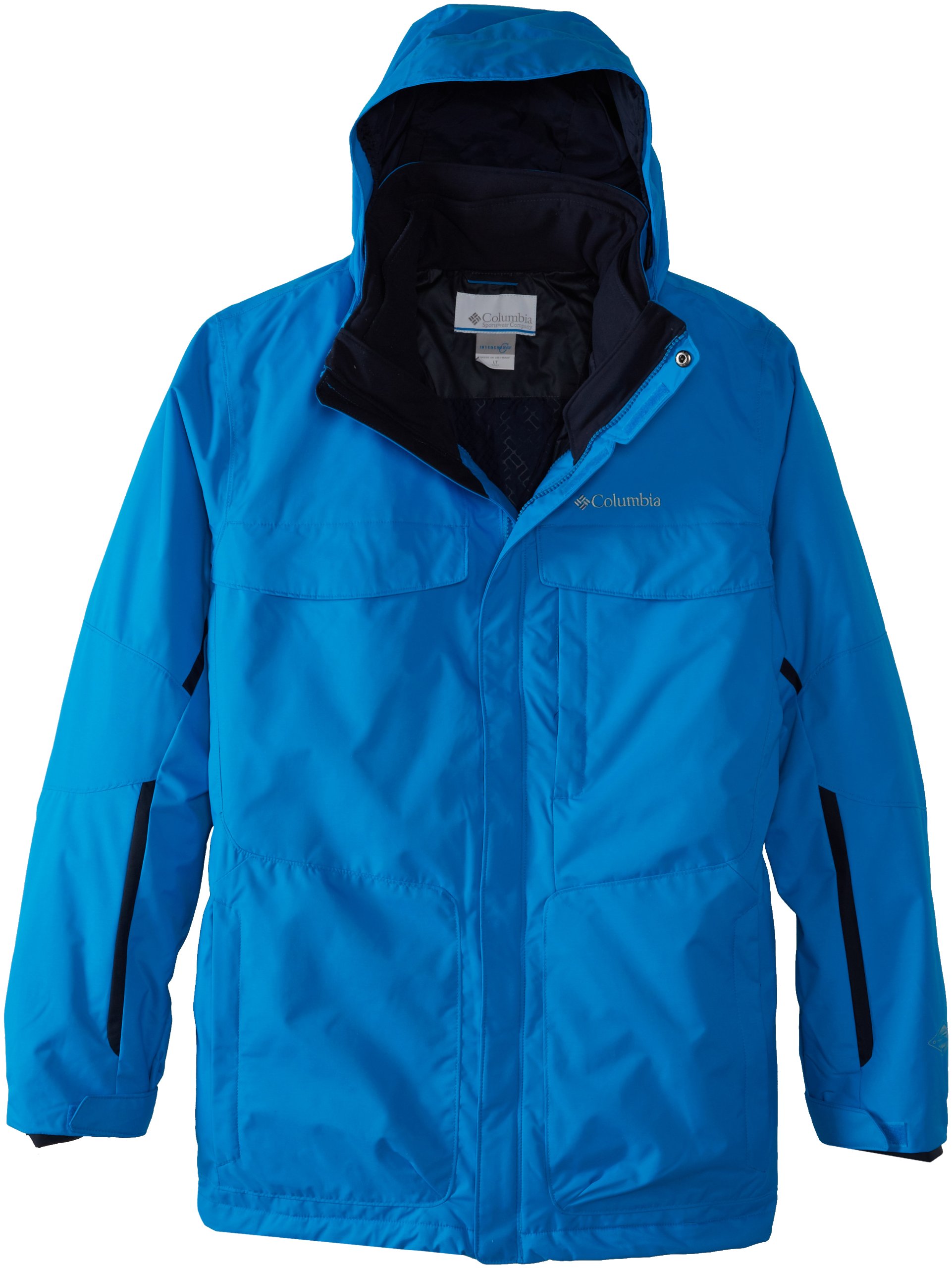 Columbia Men's Bugaboo Interchange Tall Jacket - Waterproof Winter Jacket for Hiking & Skiing | Adjustable Hood & Removable Liner | Outdoor Adventure & Cold Weather Protection