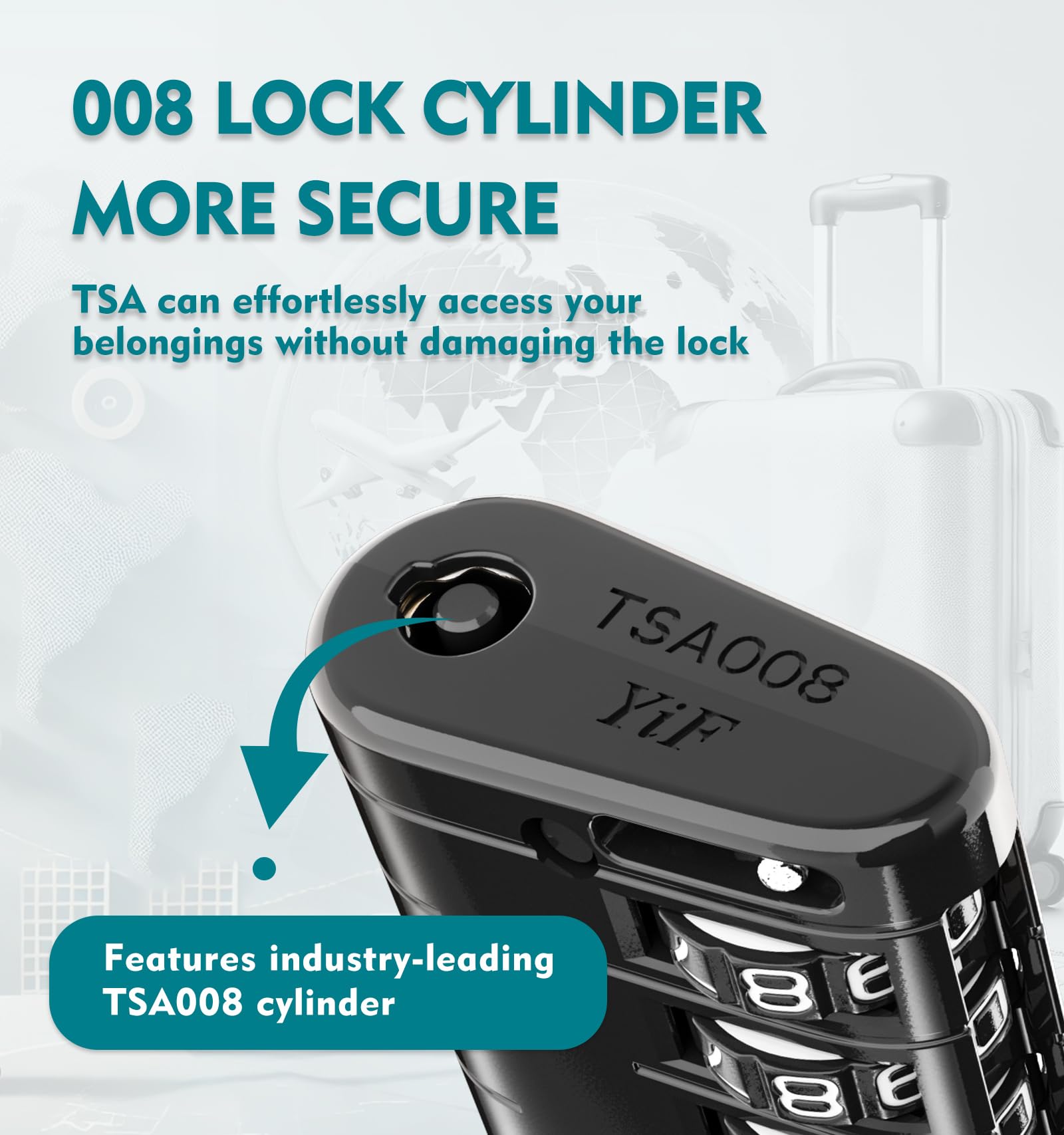 ANVIL TSA Approved Luggage Locks with Advanced TSA008 Core & Alert Indicator - Secure Travel Locks for Suitcases, Backpacks & Carry-On Bags (2-Pack, Black) | Perfect for Airports, Hotels & Daily Commute