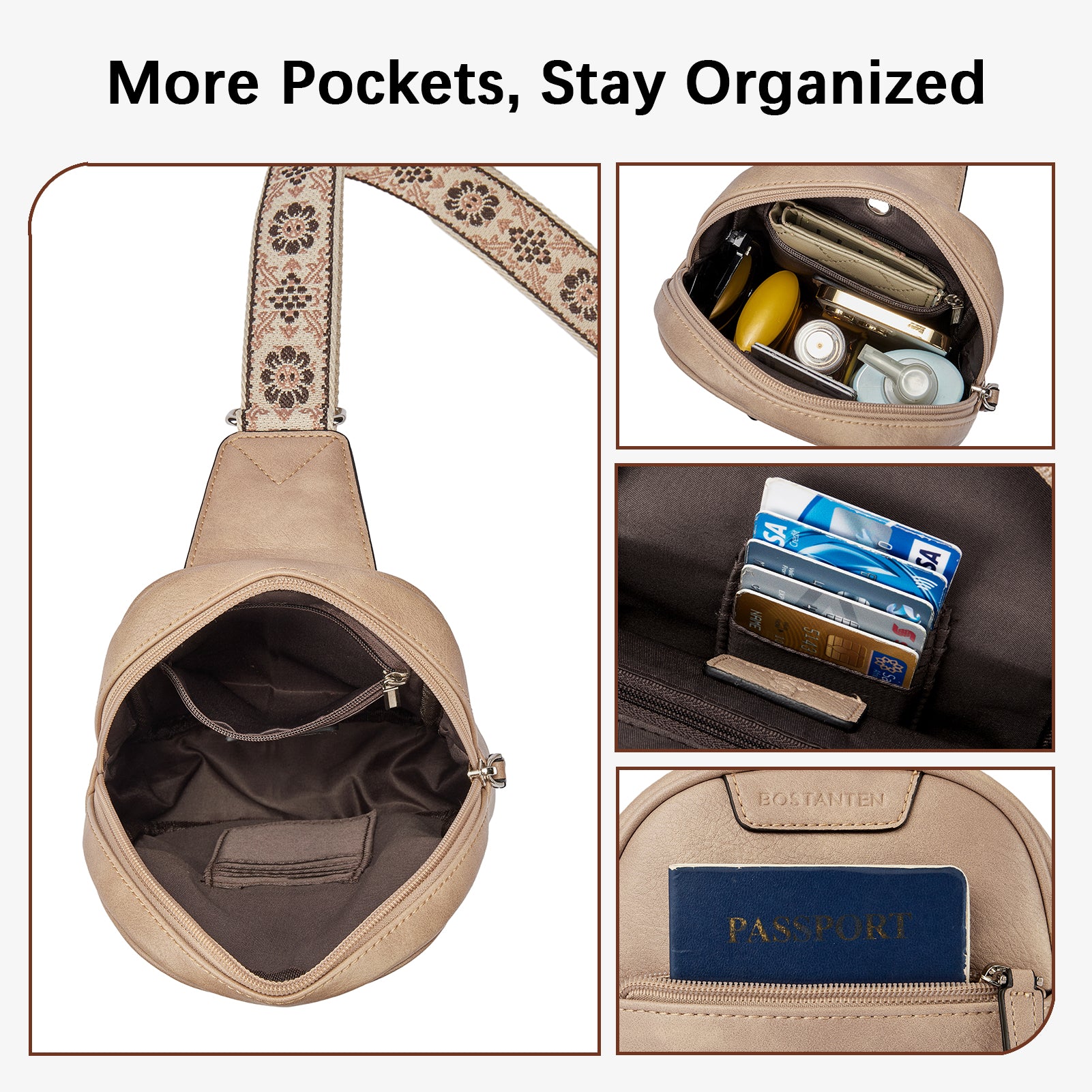 Stylish Aurora Anti-Theft Bohemian Crossbody Bag for Women - Secure & Fashionable Shoulder Strap Purse - Perfect for Travel, Shopping & Daily Use