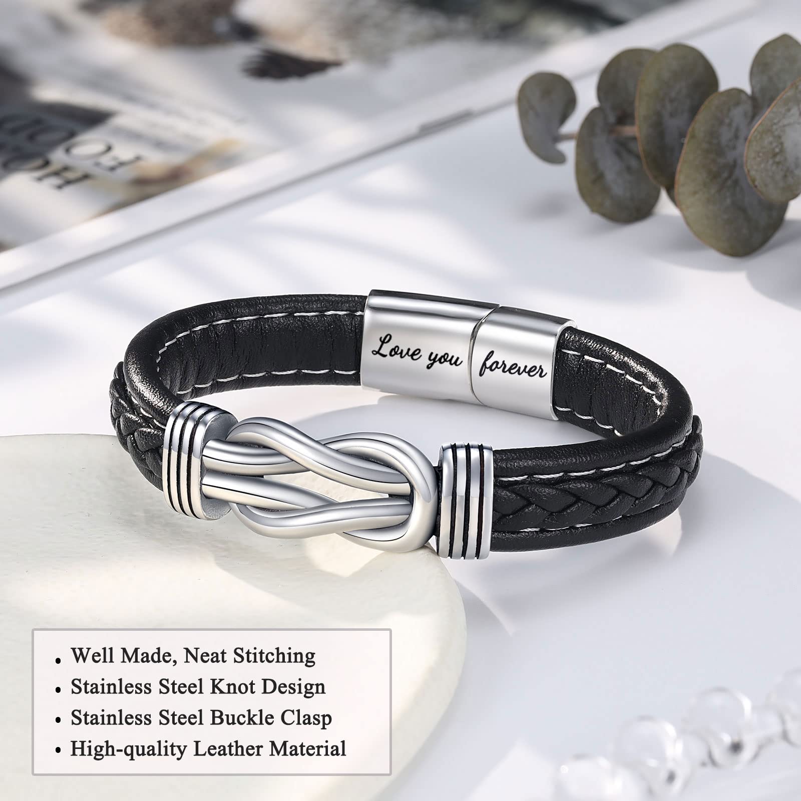 To My Son Grandson Nephew Inspirational Bracelet - Meaningful Gift for Teen Boys & Men - Birthday, Confirmation, Graduation, Back to School, Christmas Present - Perfect for Daily Wear & Special Occasions