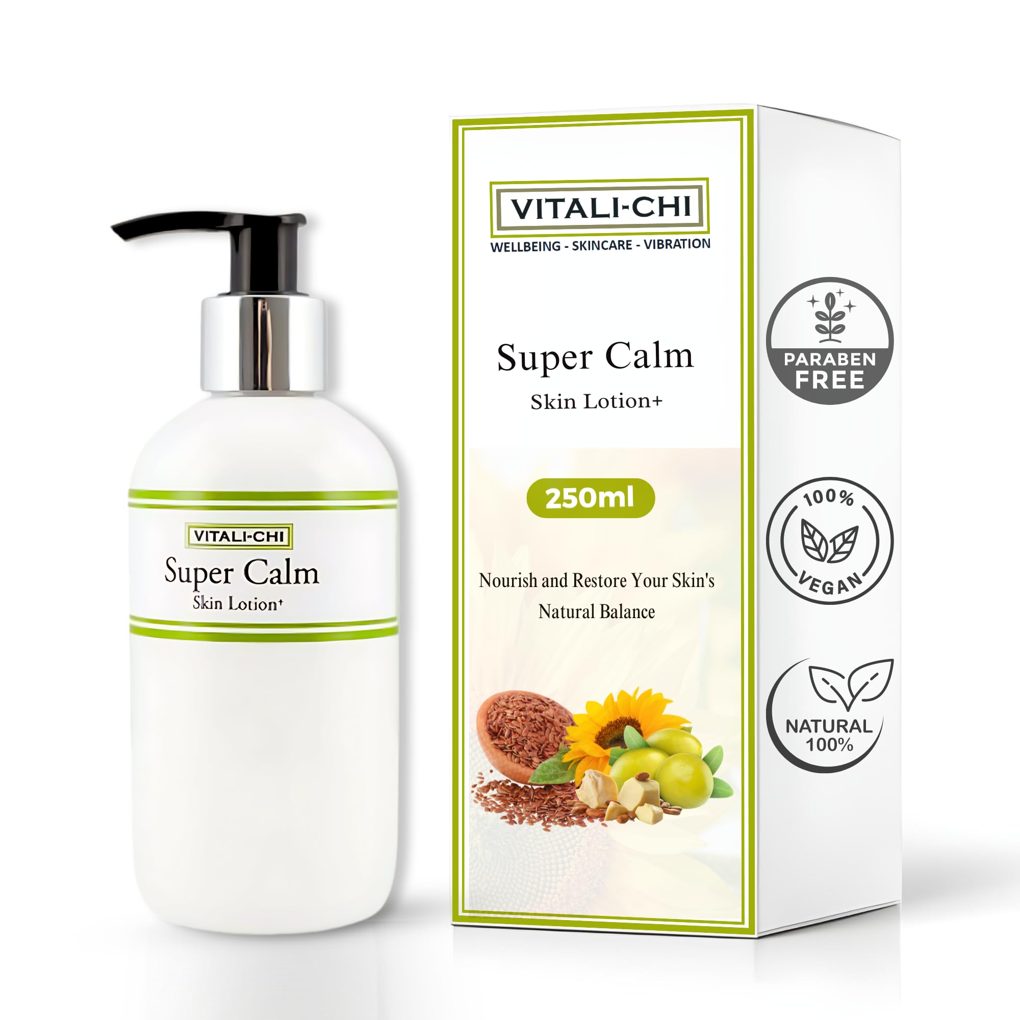 Vitali-Chi Super Calm Skin Lotion - 100ml Hydrating Moisturizer for Sensitive Skin | Soothing Dryness & Irritation | Perfect for Daily Skincare Routine & Post-Treatment Care