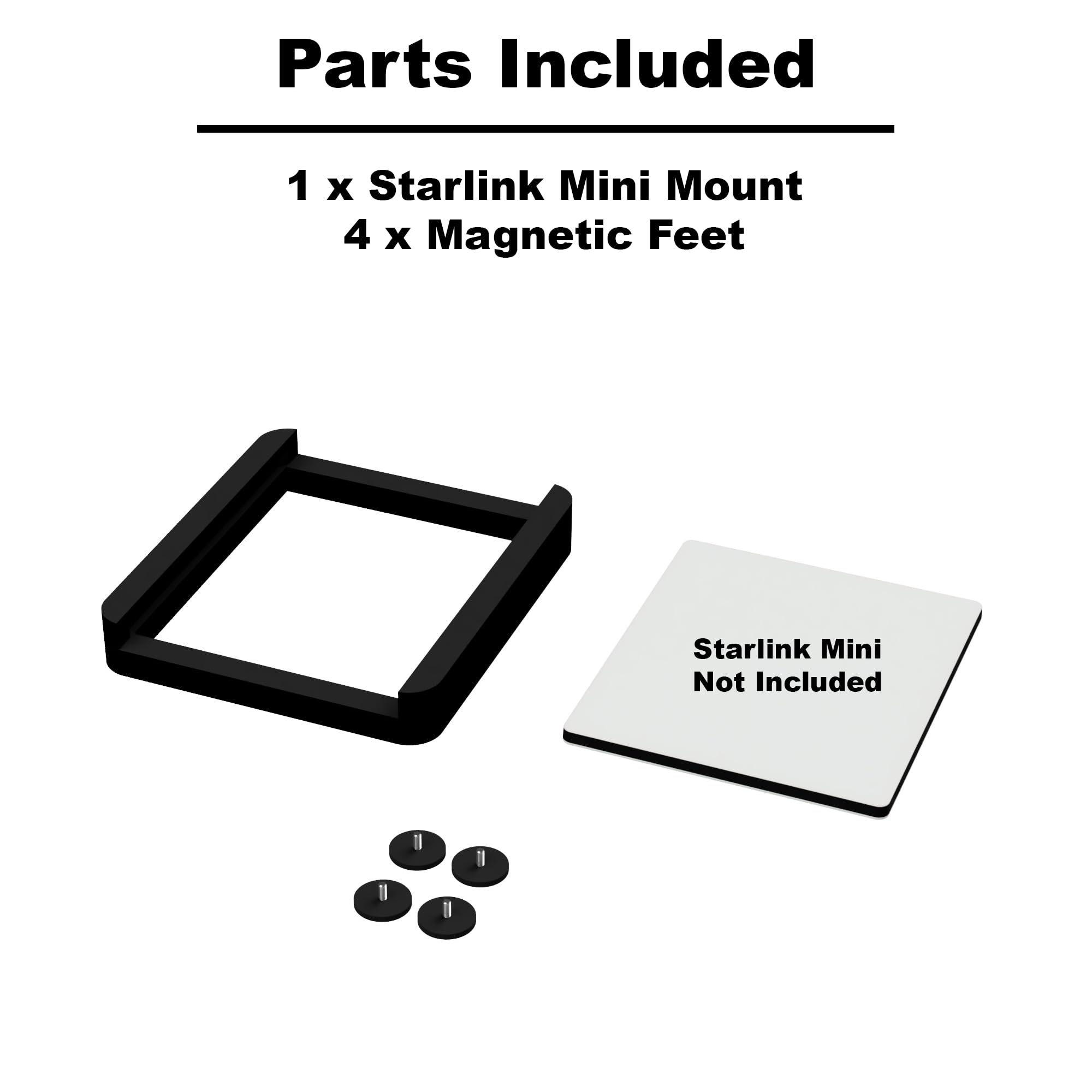 Ultra-Durable Starlink Mini Mount Kit for Campers, RVs, UTVs, Trucks & Cars | USA Made | Interior/Exterior Vehicle Installation (Mount + Magnets) | Perfect for Road Trips, Off-Grid Living & Mobile Internet Access