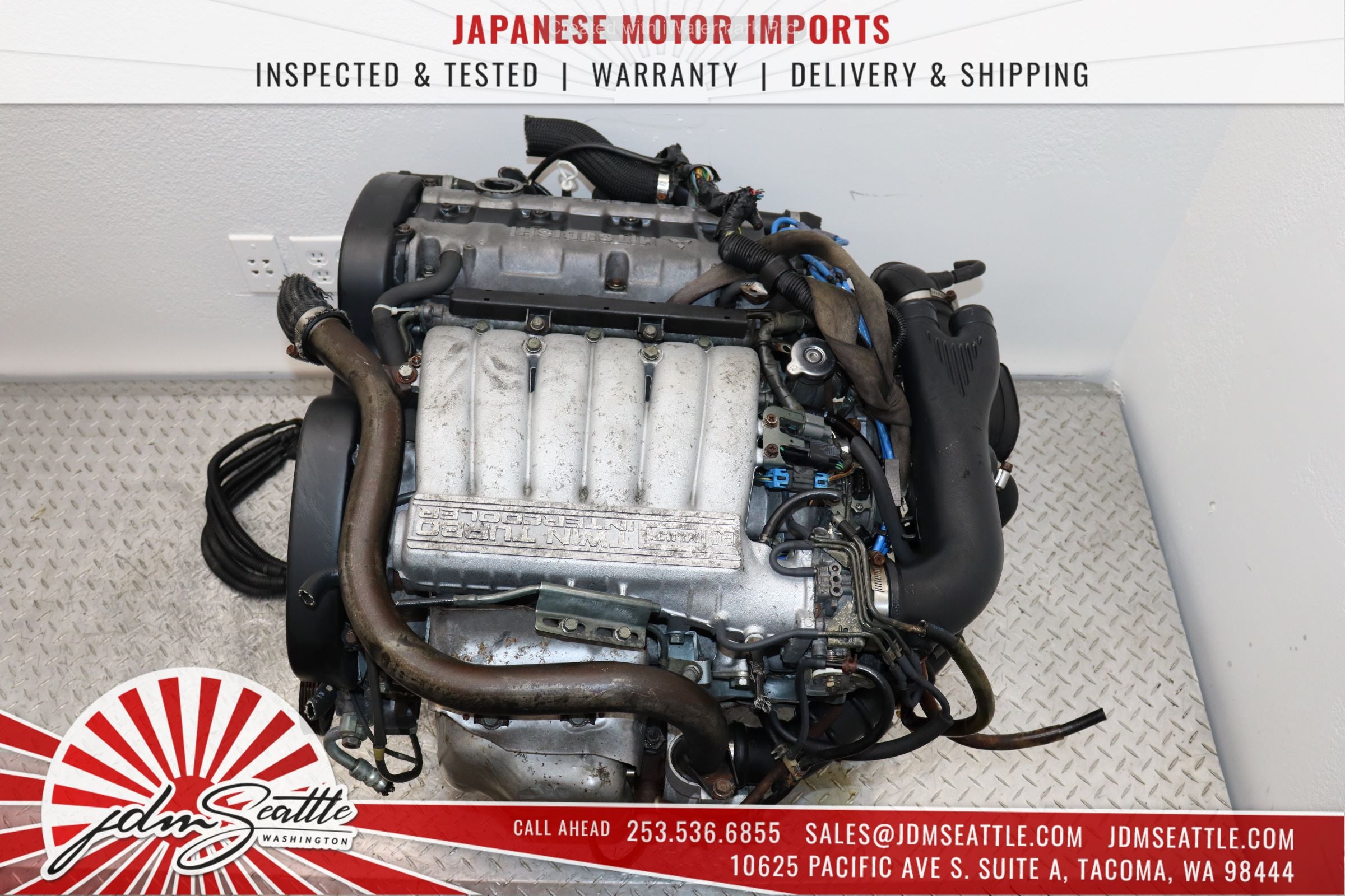 JDM 6G72TT 94-97 Mitsubishi 3000GT & Dodge Stealth Twin Turbo Engine - Core Only - Perfect for Performance Upgrades & Restoration Projects