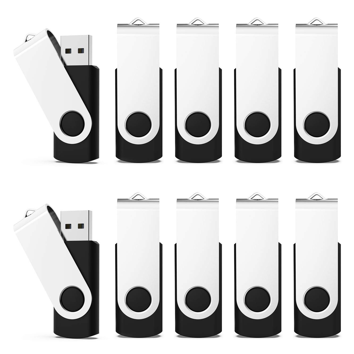 KEXIN Bulk USB Flash Drive 1GB 100 Pack - High-Speed USB 2.0 Thumb Drives with Swivel Design - Perfect for Business Promotions, School Projects & Data Storage