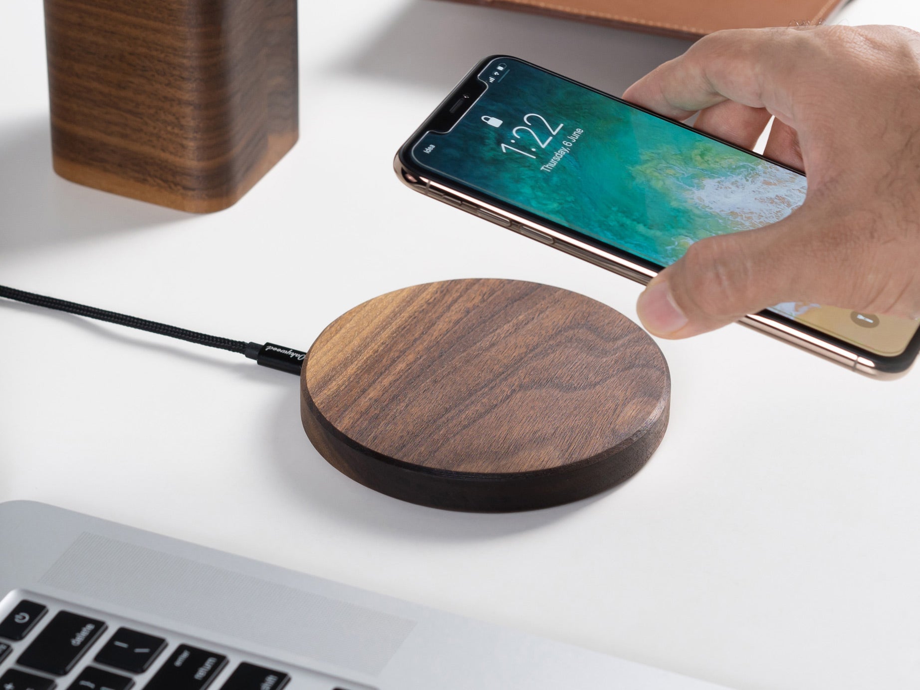 Slim Wireless Charging Pad Bundle - Fast Qi-Compatible Charger for iPhone, Samsung, AirPods - Perfect for Home, Office, and Travel Use