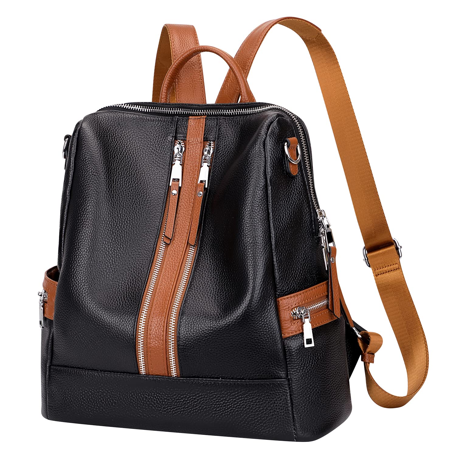 ALTOSY Genuine Leather Backpack for Women - Convertible Shoulder Bag & Crossbody Purse with Laptop Compartment - Perfect for Work, Travel & College