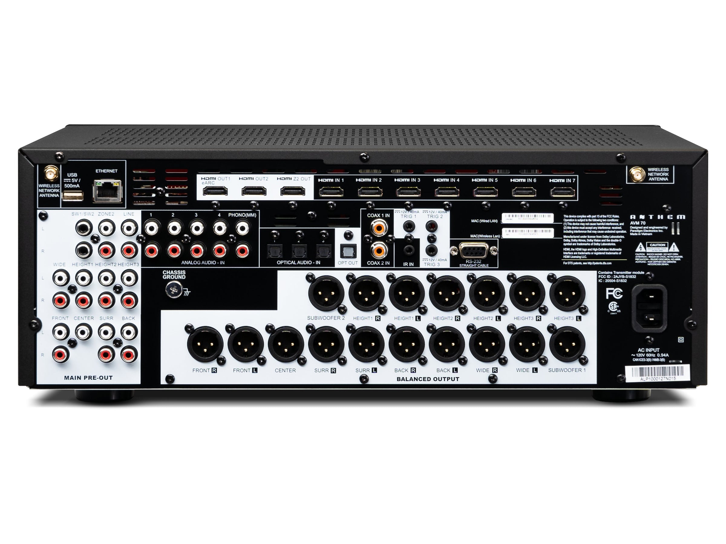 Anthem AVM 70 8K Ultra HD AV Processor - Premium Home Theater Preamplifier with Dolby Atmos & IMAX Enhanced for Immersive Movie & Music Experience