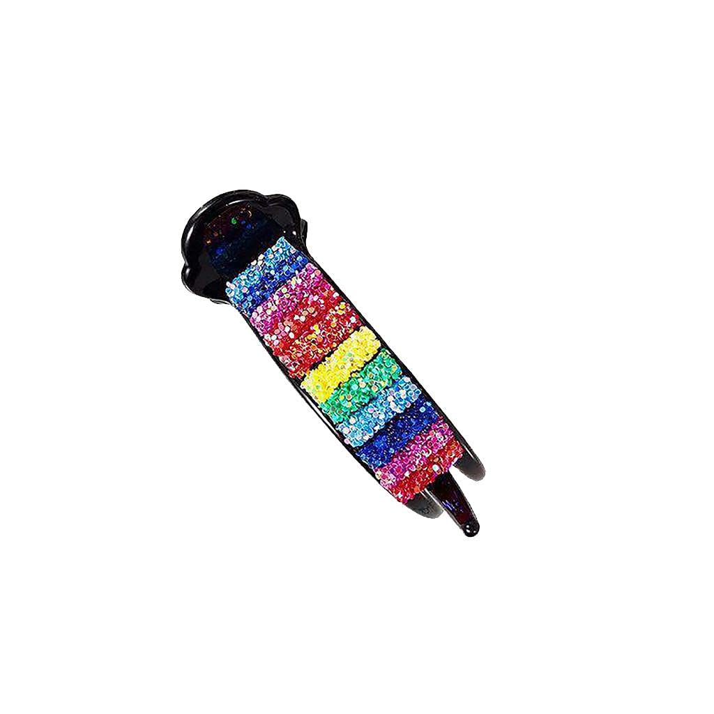 Fashion Rainbow Rhinestone Hair Clips for Women & Girls - Non-Slip Toothed Hair Pins Set - Perfect for Party, Birthday, Wedding & Daily Styling Gifts