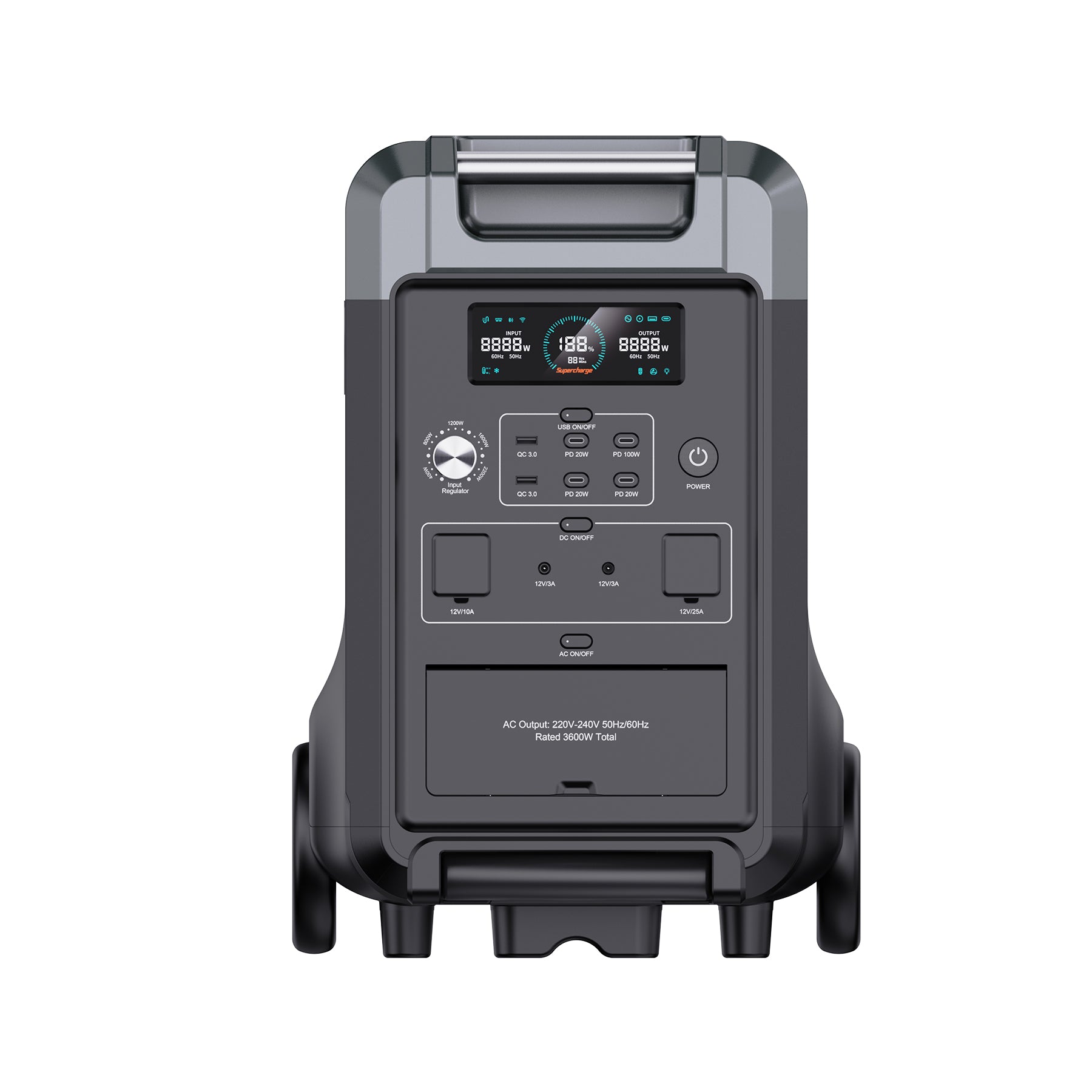 Choetech BS009 3600W Portable Power Station with UPS - Backup Battery for Home, Camping & Emergency Power Outages