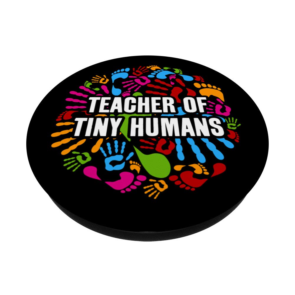 Teacher of Tiny Humans Teacher Appreciation Day PopSockets - Phone Grip & Stand for iPhone, Samsung, Tablets - Perfect Gift for Educators, Back to School, Classroom Use