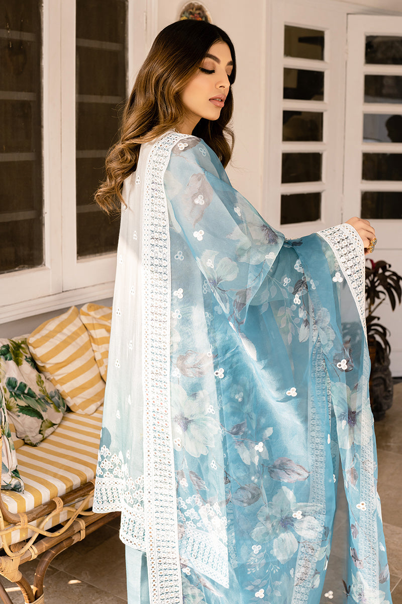 Imperial Mist 3-Piece Silk Embroidered Suit for Women – Luxury Formal Wear for Weddings, Parties & Special Occasions