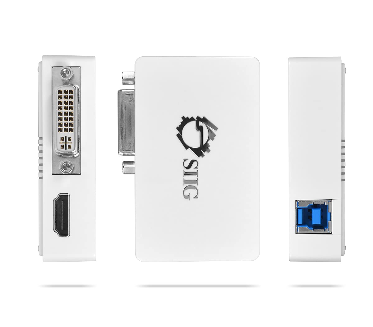SIIG USB 3.0 to HDMI/DVI Dual Monitor Adapter - 4K Ultra HD 1920x1080p & 2048x1152 Resolution - DisplayLink Certified for MacOS & Windows - Extend Your Workspace for Home Office, Gaming & Productivity (Model JU-H20511-S1)