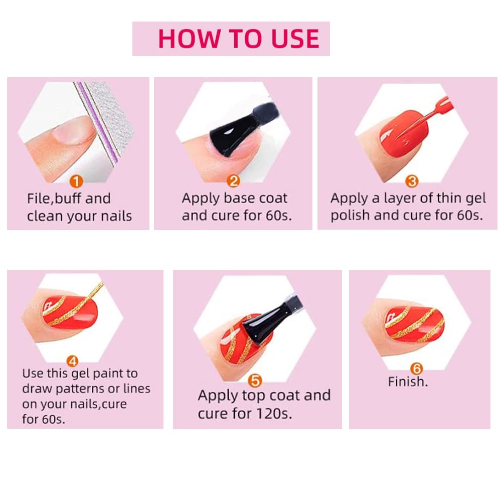 HOMOST 12 Colors Professional Nail Art Kit - Acrylic Nail Polish Set with Brushes & Tools for DIY Manicure at Home, Salon & Party Nail Designs