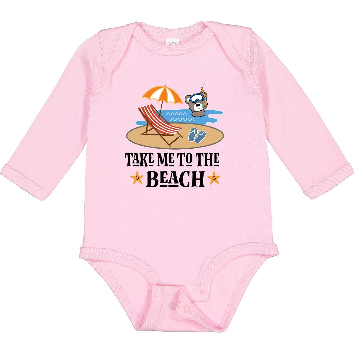 Inktastic Beach Vacation Florida California Long Sleeve Creeper - Soft & Comfortable Baby Bodysuit for Boys & Girls - Perfect for Travel, Family Photos & Beach Outings