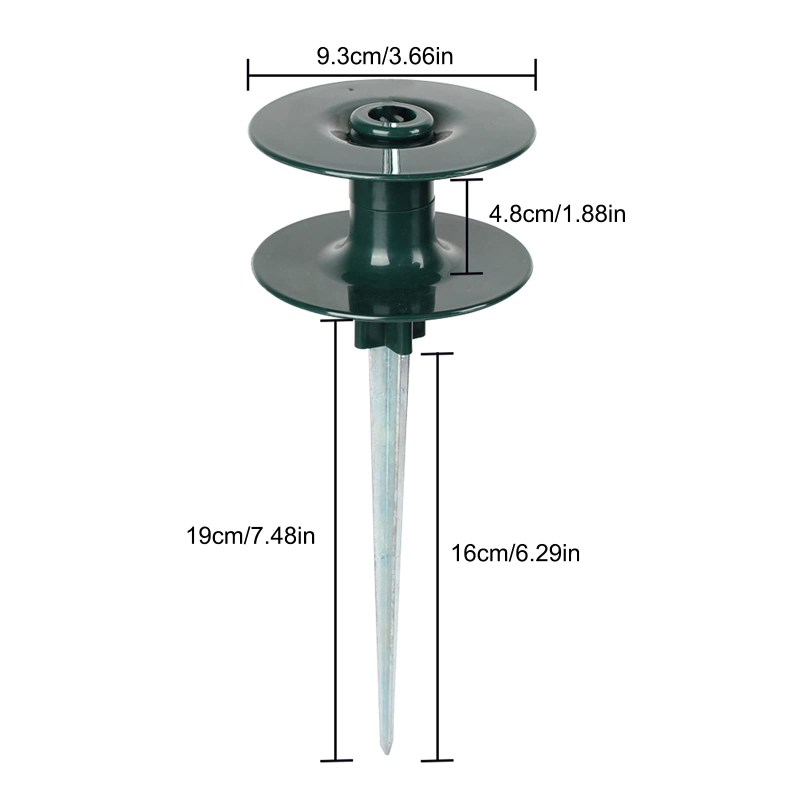 2PCS Heavy Duty Garden Hose Guide Stakes - Dark Green Lawn Hose Support for Plant Protection & Watering