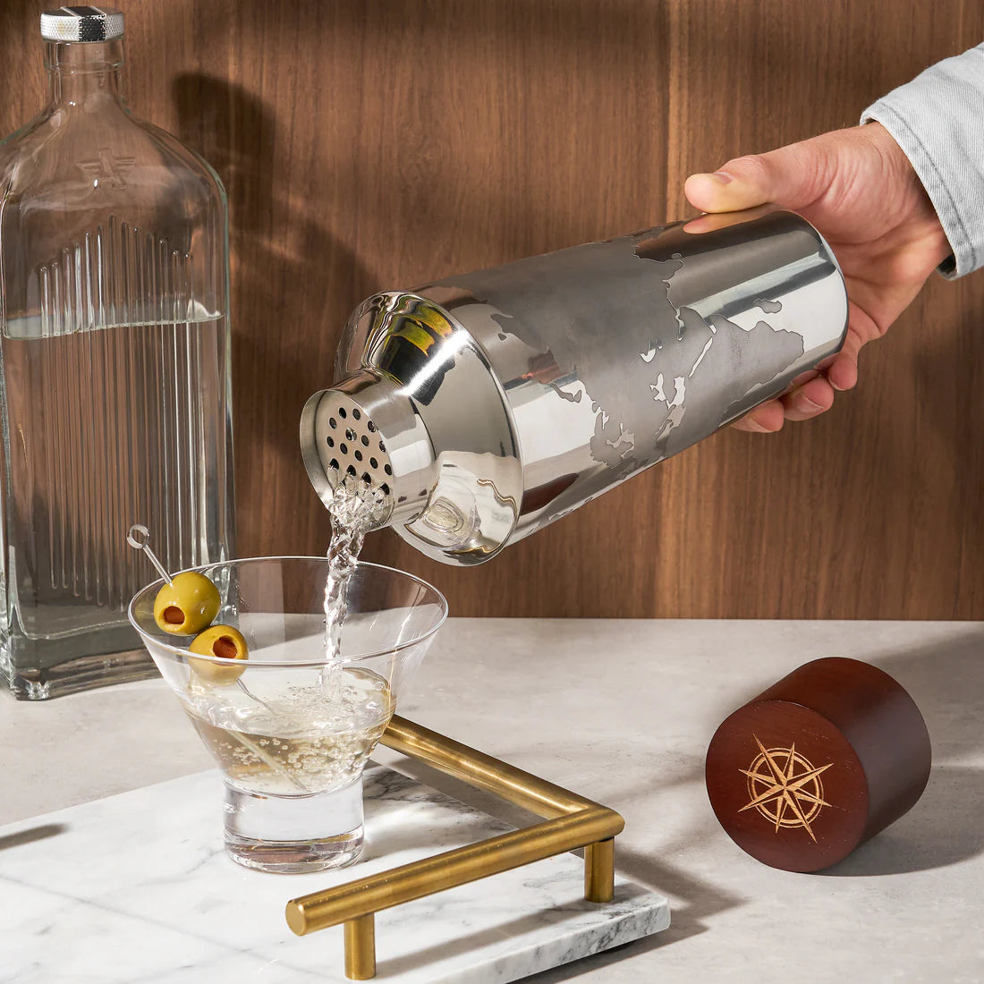 Premium Stainless Steel Cocktail Shaker Set - Bar Mixing Tools for Professional & Home Bartenders - Perfect for Mojitos, Margaritas & Cocktail Parties