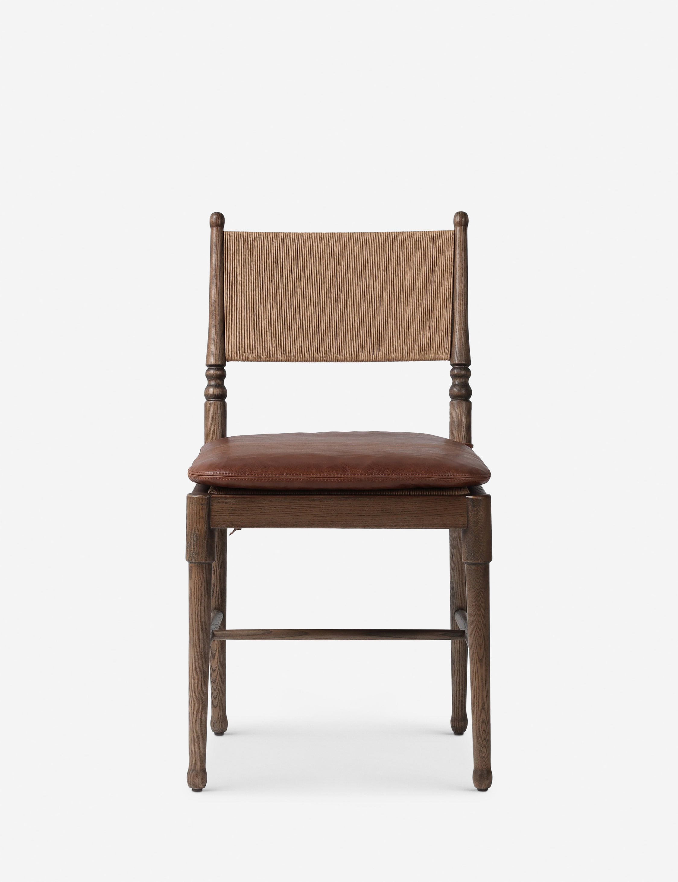 Fayth Dining Chair by Amber Lewis x Four Hands - Modern Wooden Dining Chair with Upholstered Seat - Perfect for Kitchen, Dining Room, and Home Office