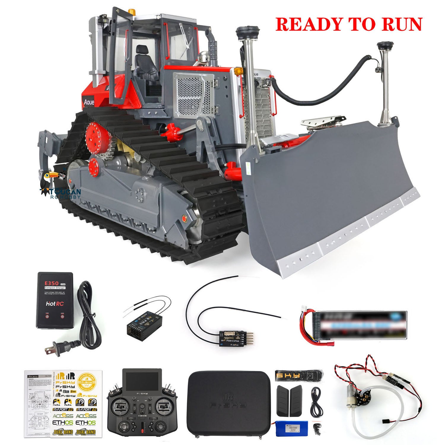 LESU 1/14 Scale Aoue DT60 RC Hydraulic Bulldozer Model - Remote Control Construction Truck with Pump, LED Lights, Motor, ESC, Servo, Sound System & GPS Sticker - Perfect for Construction Enthusiasts & RC Hobbyists