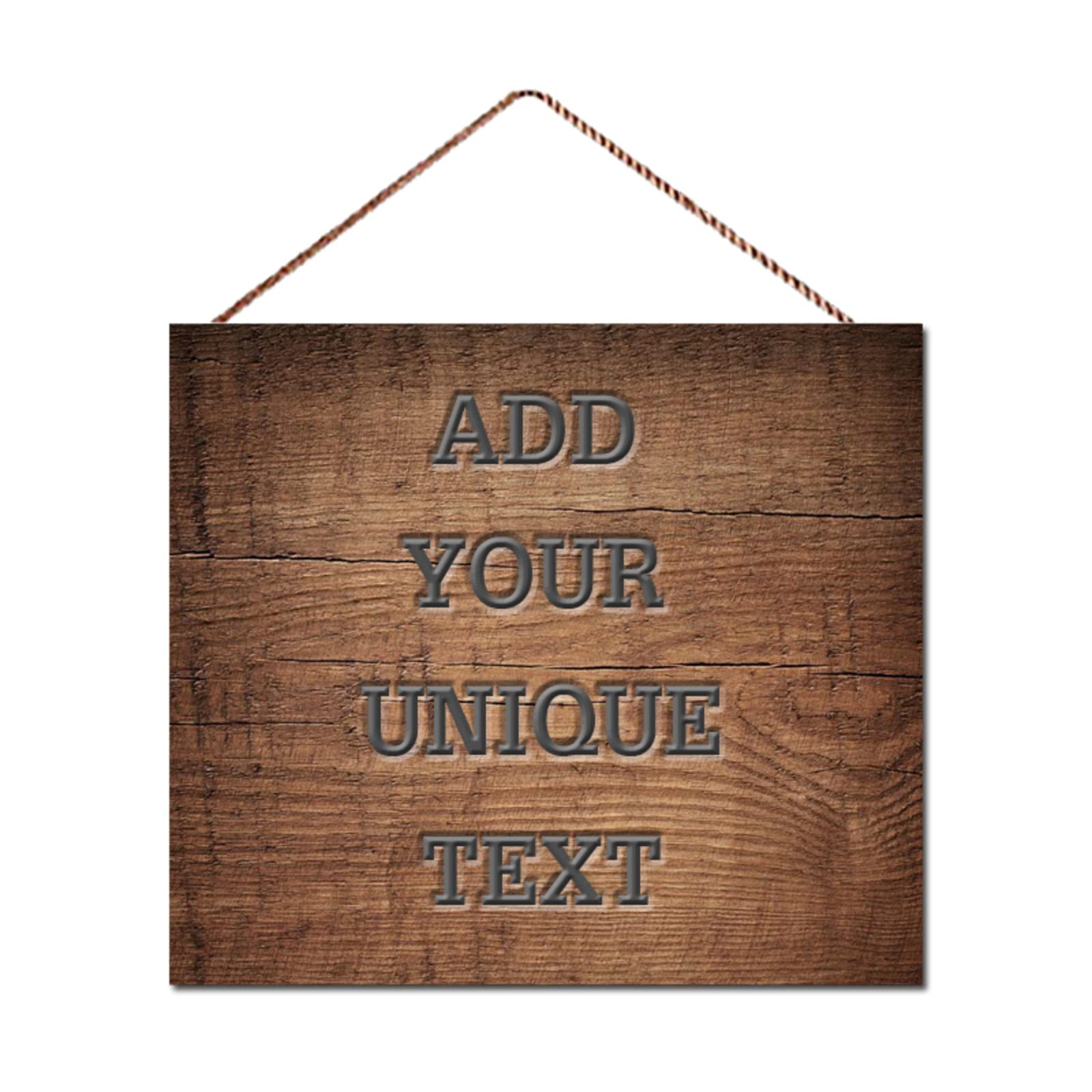 Custom Wood Wall Sign - 18x16 Inch Rustic Farmhouse Decor for Home, Office, Garden | Personalized Gift for Housewarming, Wedding & Holidays