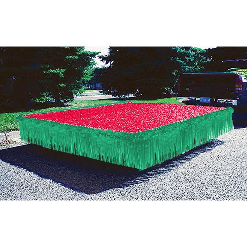 Anderson's Red and Green Vinyl Decoration Kit for Parade Float Trailers - Durable Floral Sheeting, Twist & Fringe Supplies - Perfect for Parades, Homecoming, Christmas Decorations & Party Decor