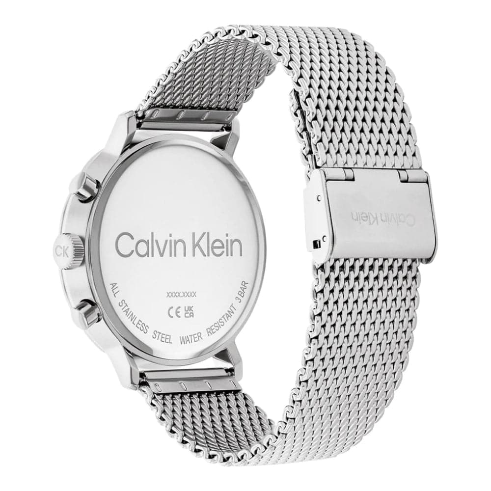 Calvin Klein Men's Silver Dial Watch with Milanese Strap 25200107 - Stylish Accessory for Business, Casual & Formal Occasions