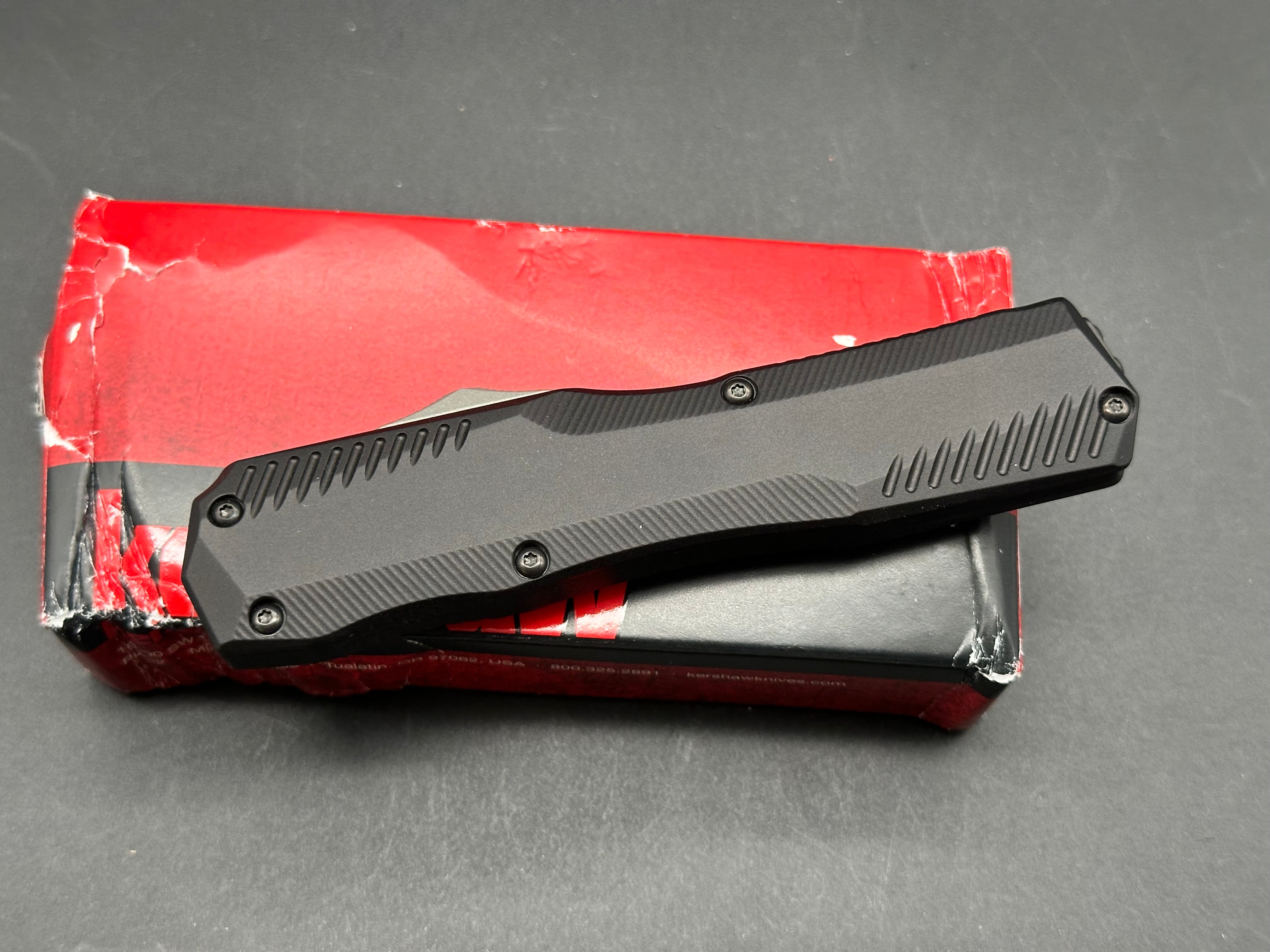 Kershaw Livewire 9000 OTF Automatic Knife - MagnaCut Blade, Black Aluminum Handle - EDC, Tactical, Outdoor Survival, Camping & Hunting Gear